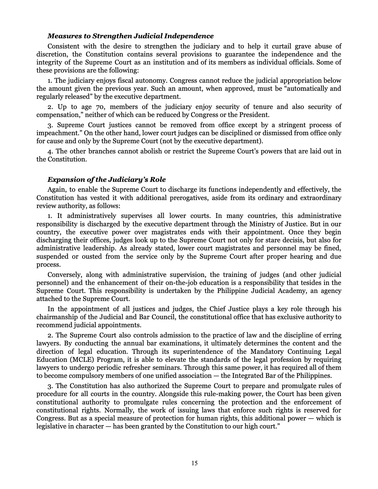 Leveling the Playing Field, page 15