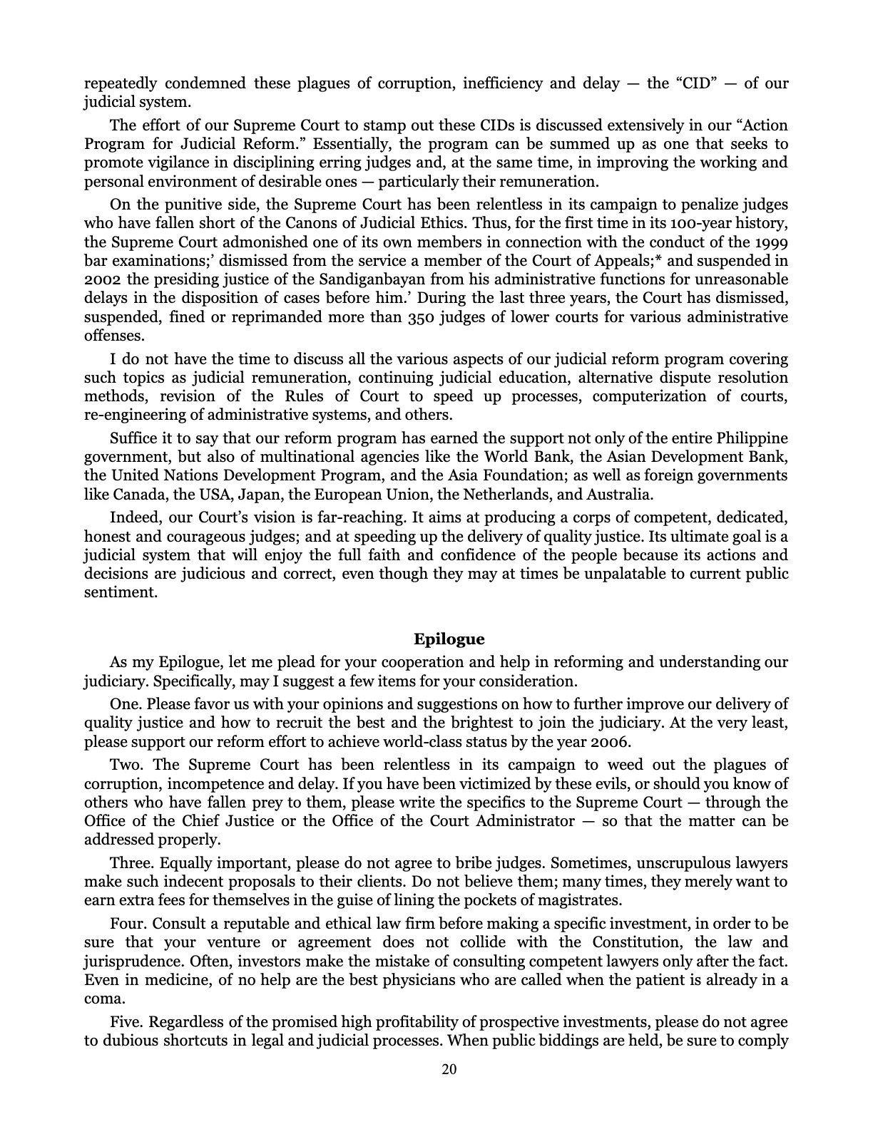 Leveling the Playing Field, page 20