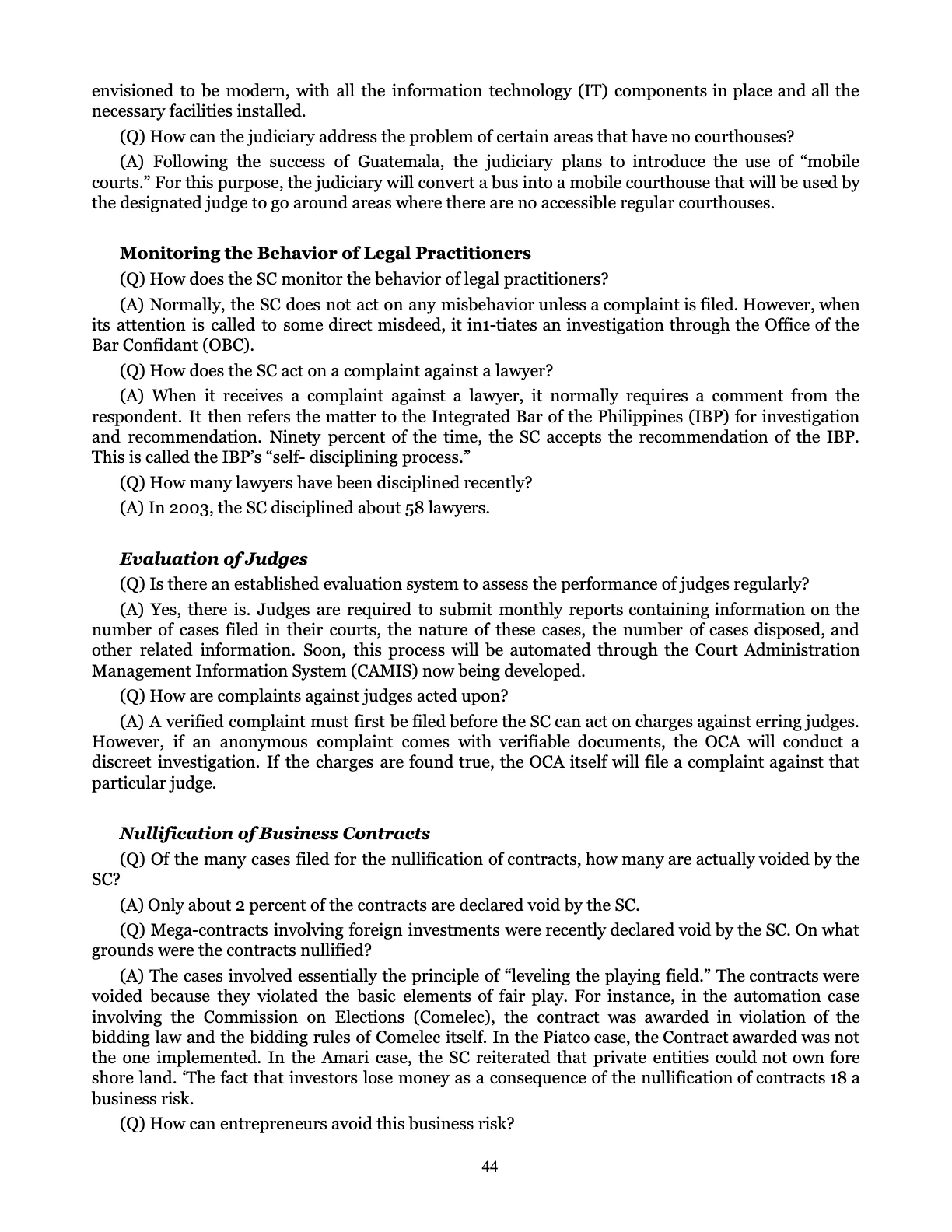 Leveling the Playing Field, page 44