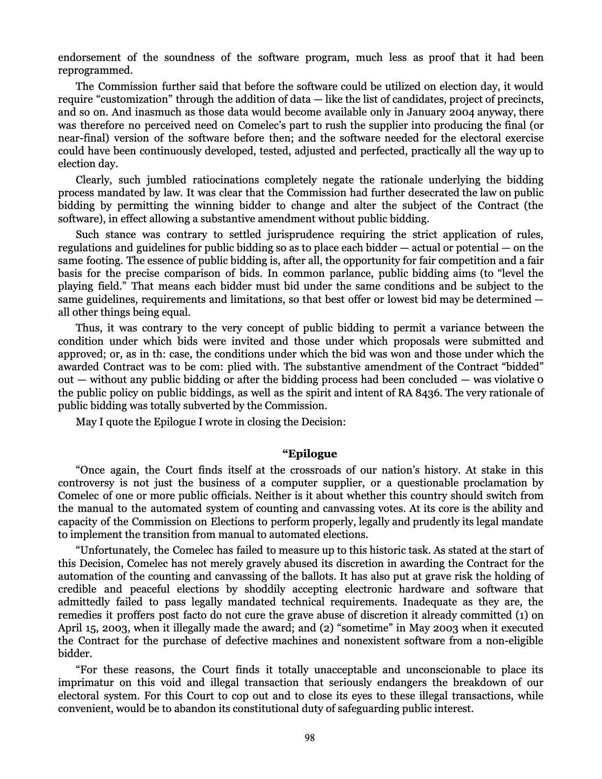 Leveling the Playing Field, page 98