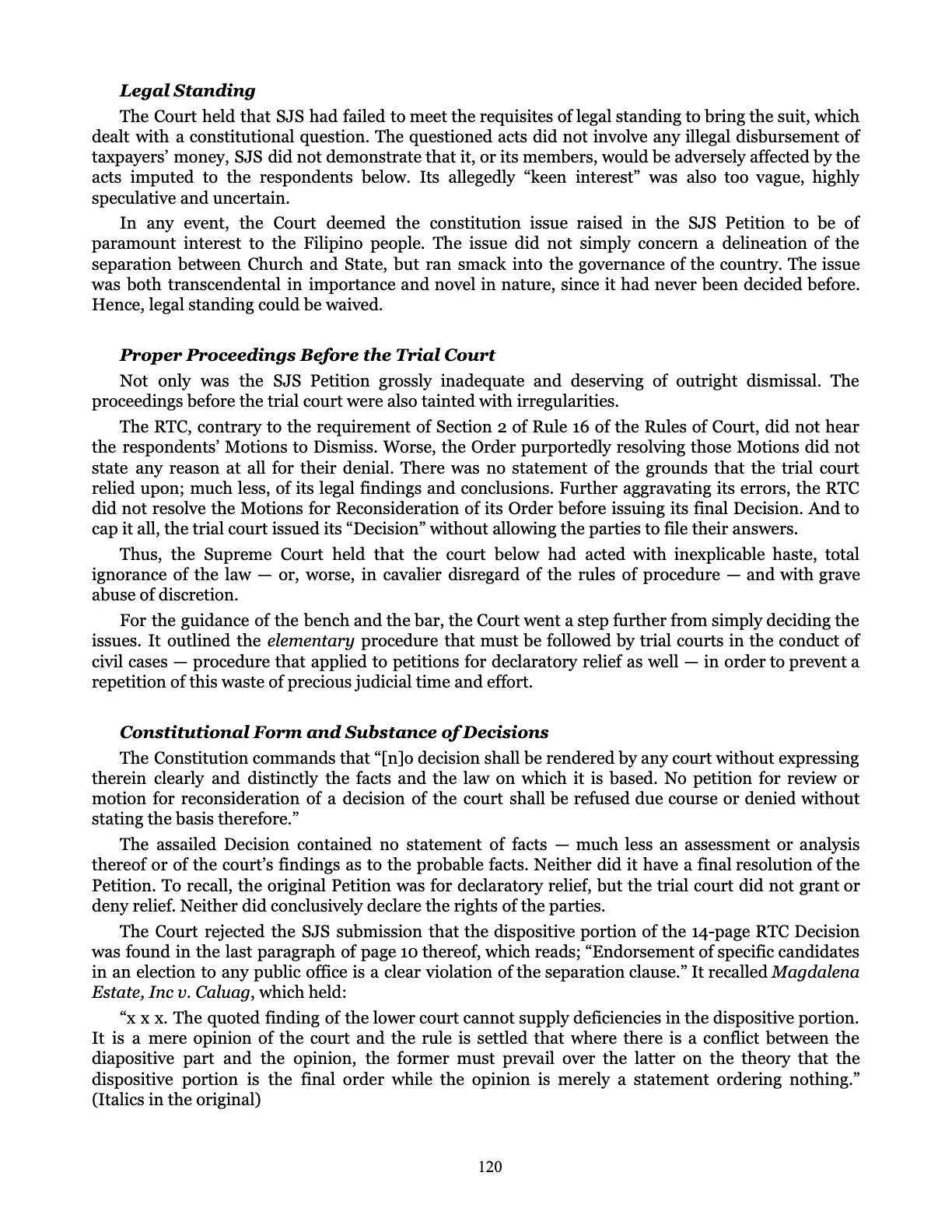 Leveling the Playing Field, page 120