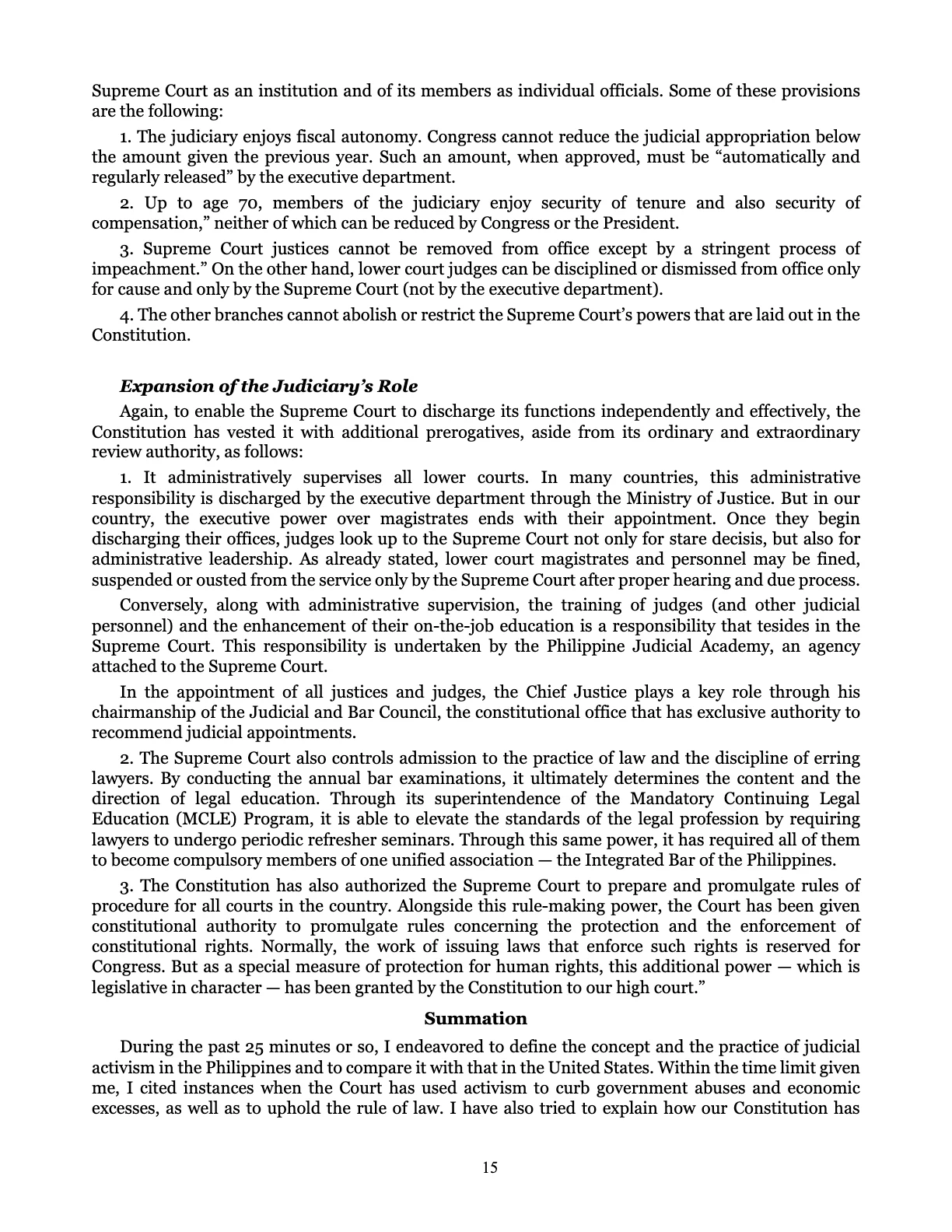 Leveling the Playing Field, page 15