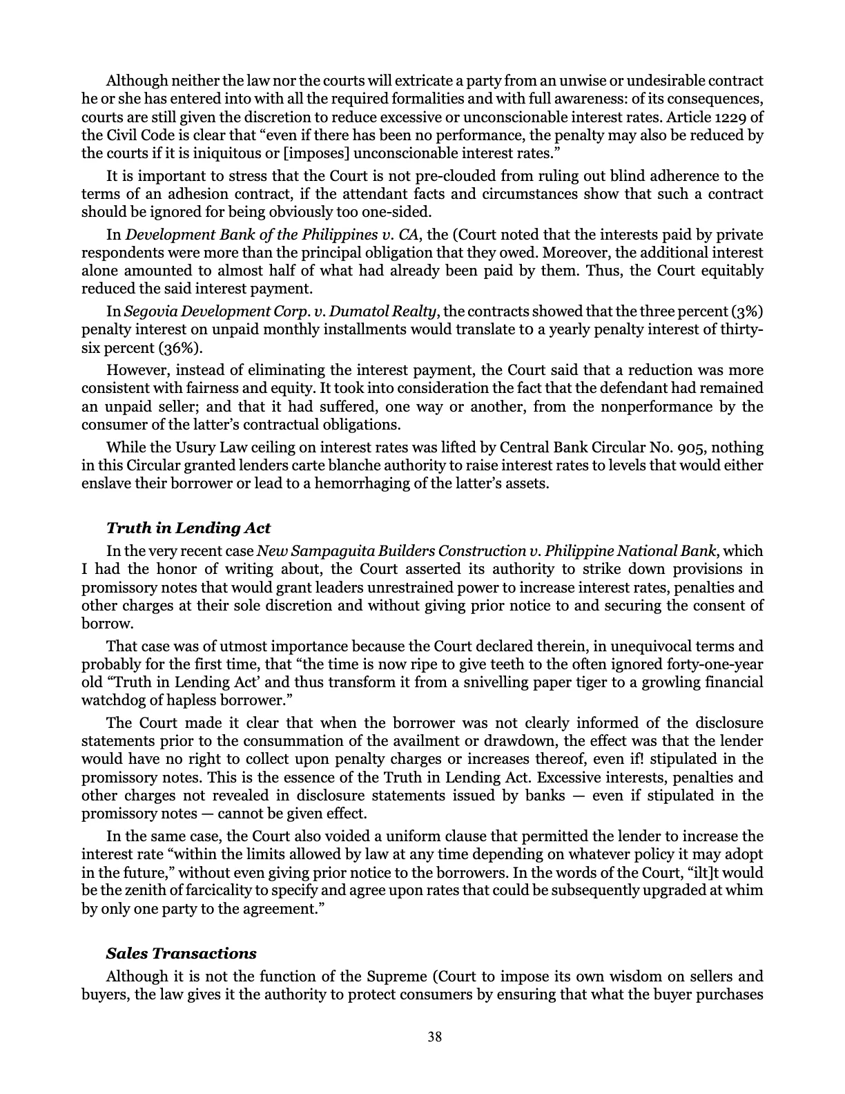 Leveling the Playing Field, page 38