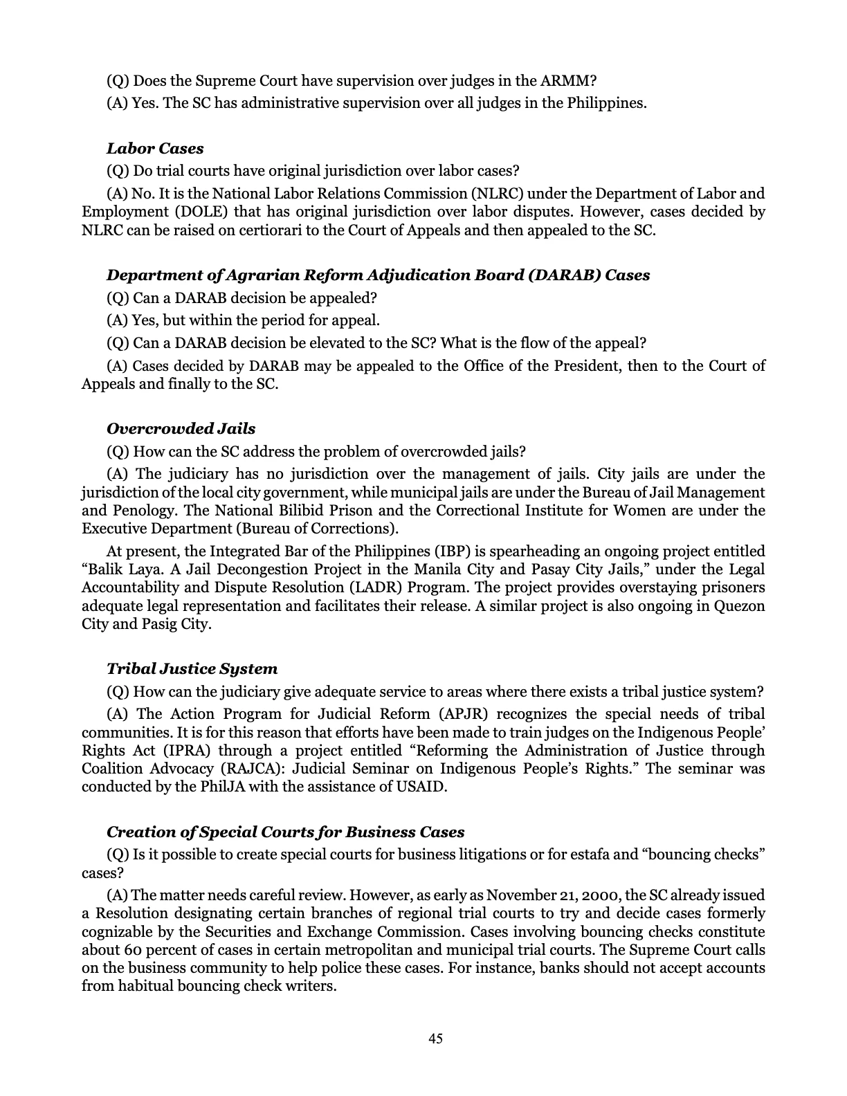 Leveling the Playing Field, page 45