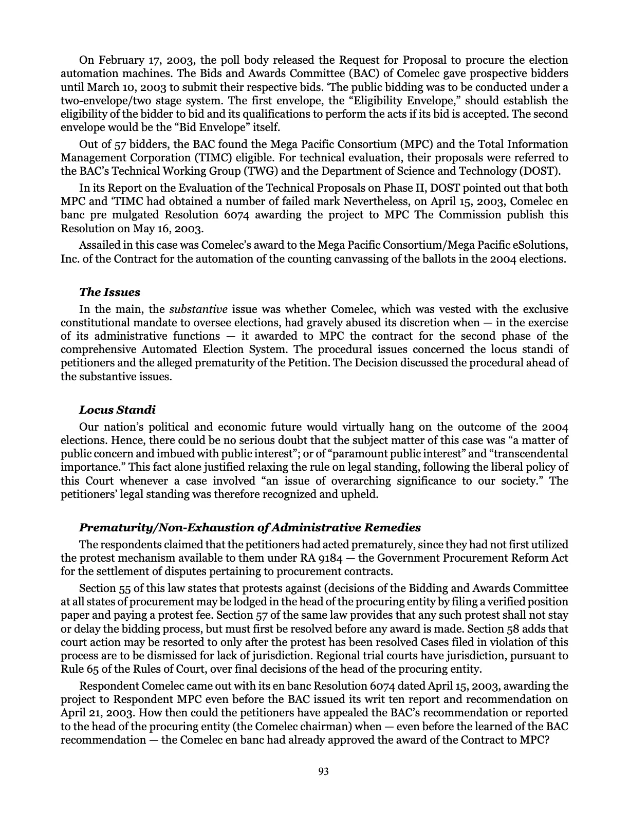 Leveling the Playing Field, page 93