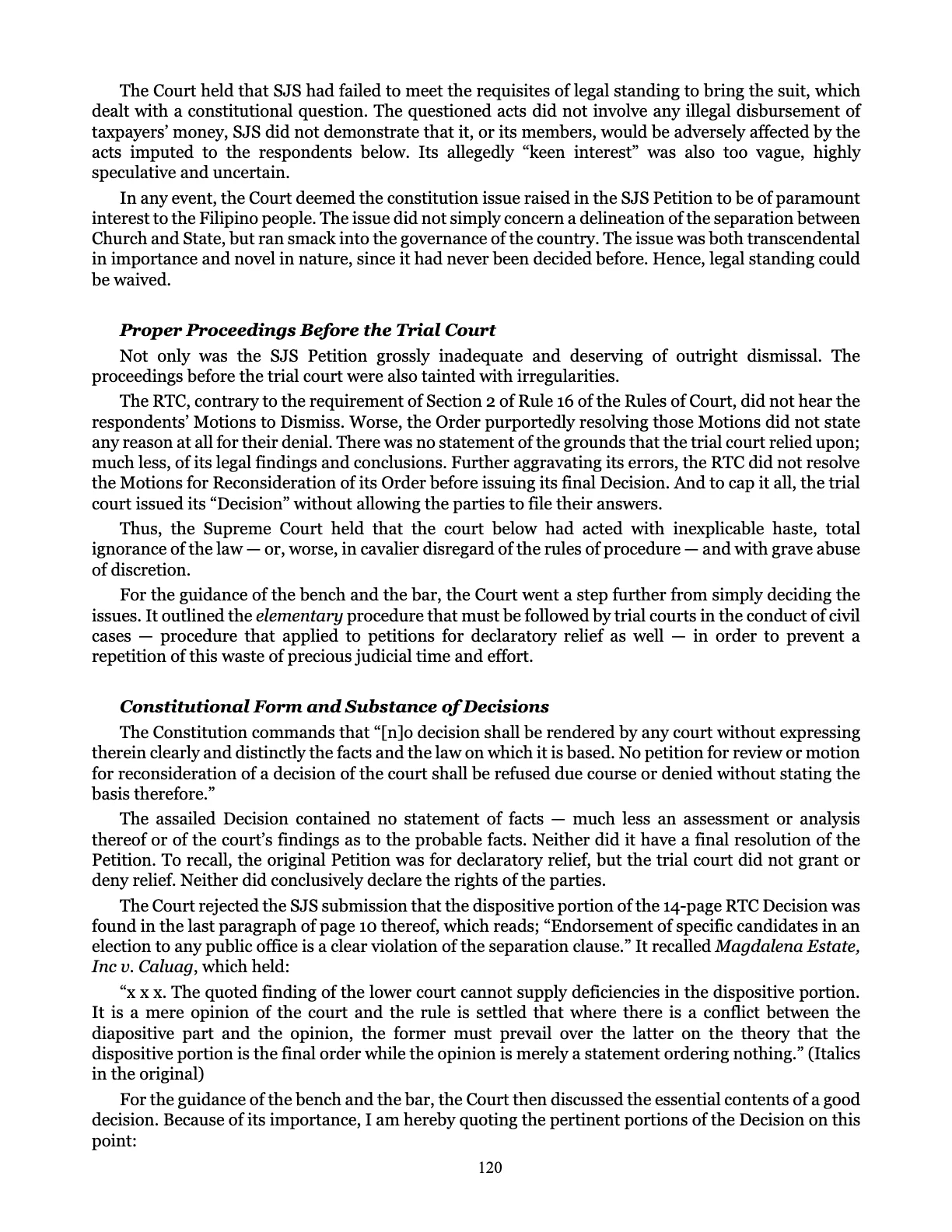 Leveling the Playing Field, page 120