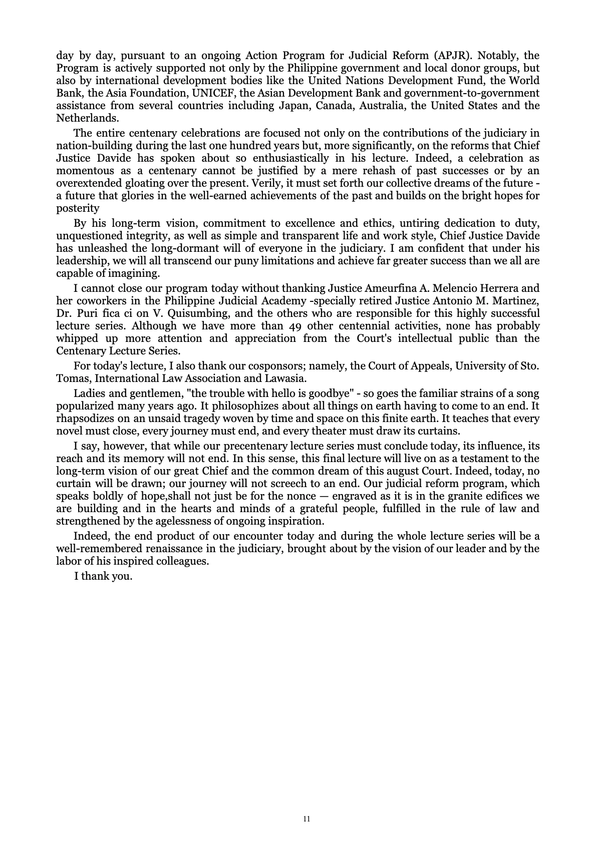 A Centenary of Justice, page 11