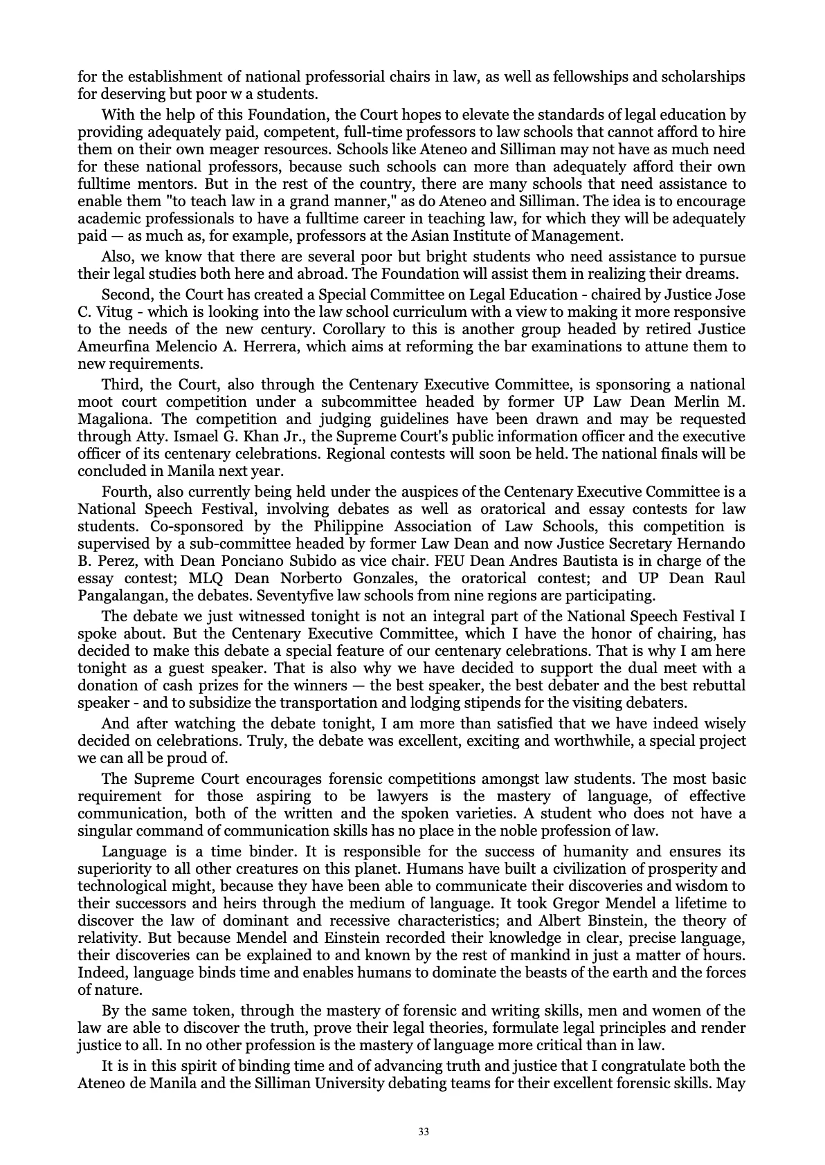 A Centenary of Justice, page 33
