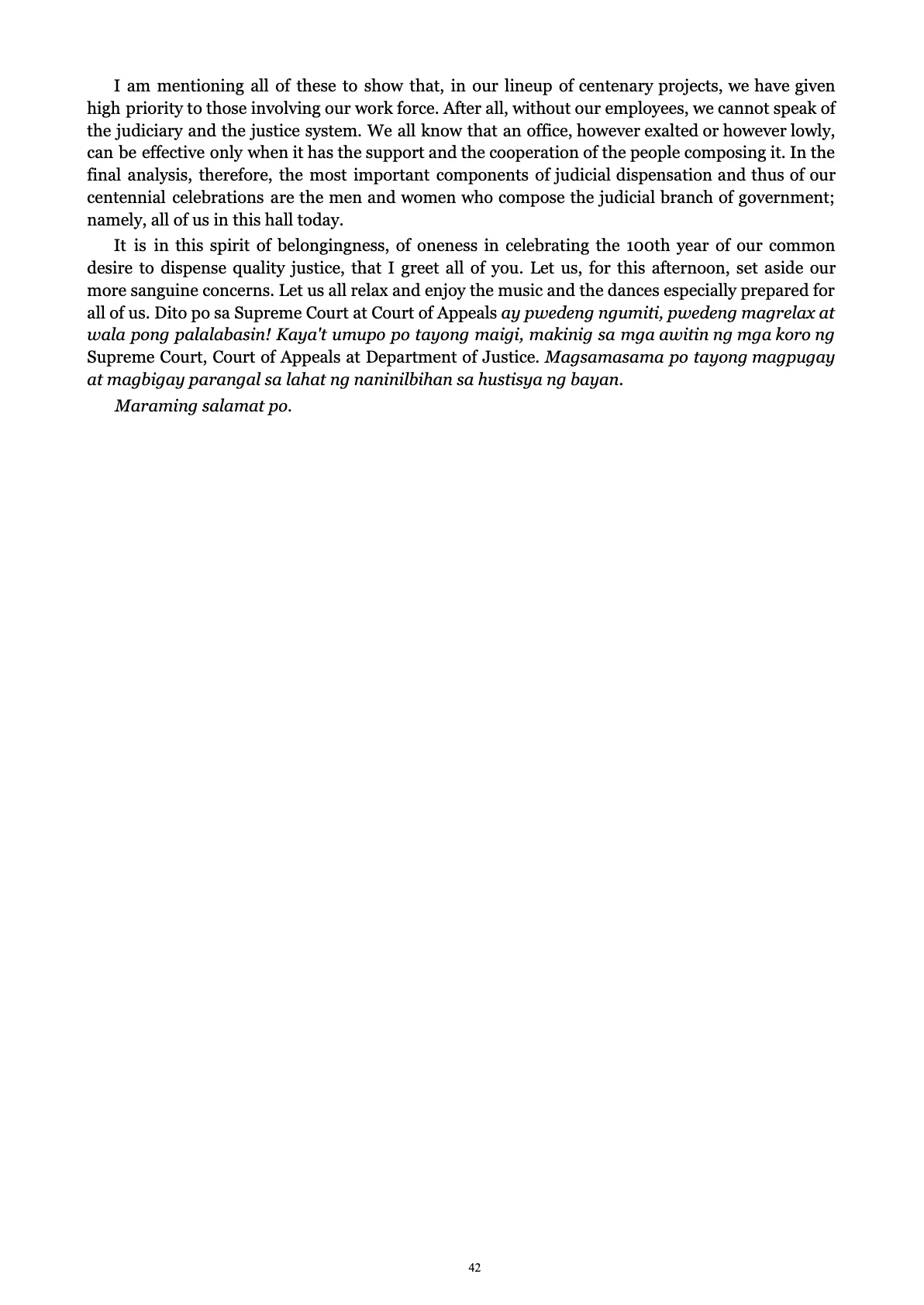 A Centenary of Justice, page 42