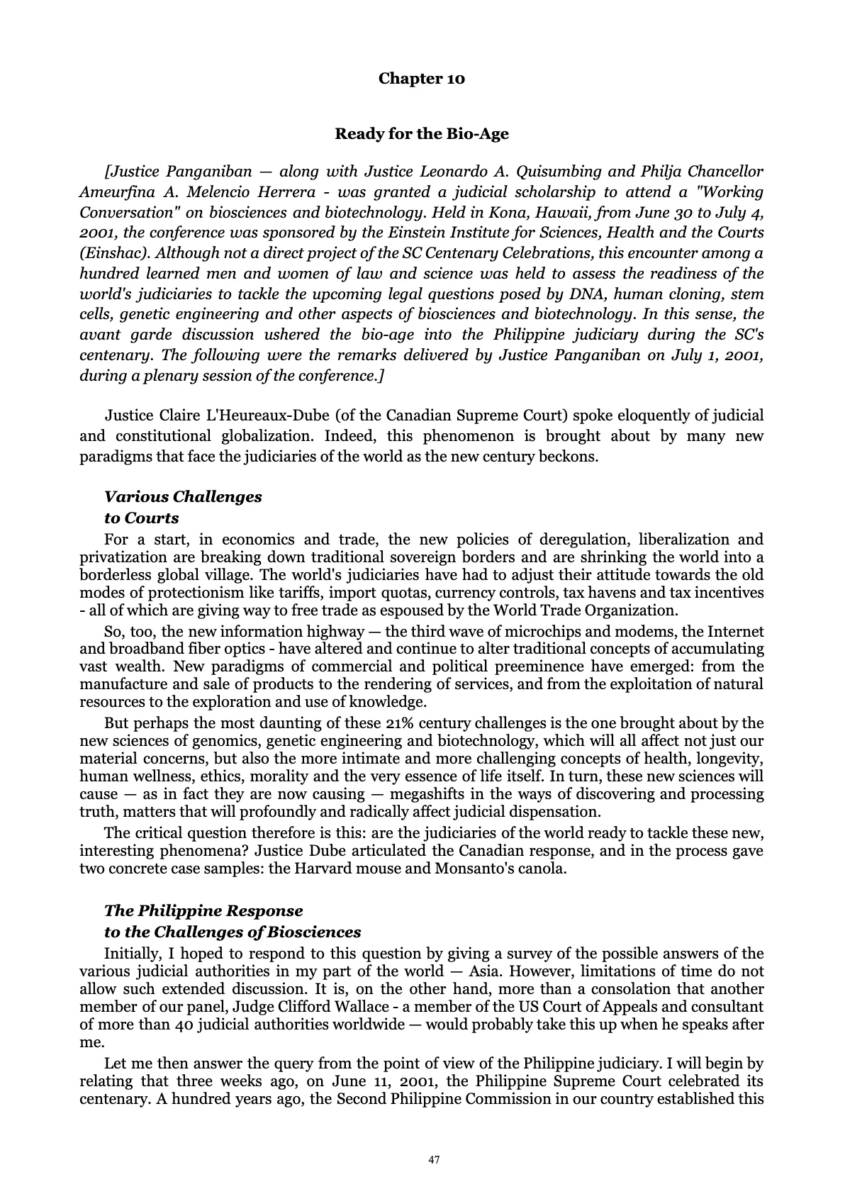 A Centenary of Justice, page 47
