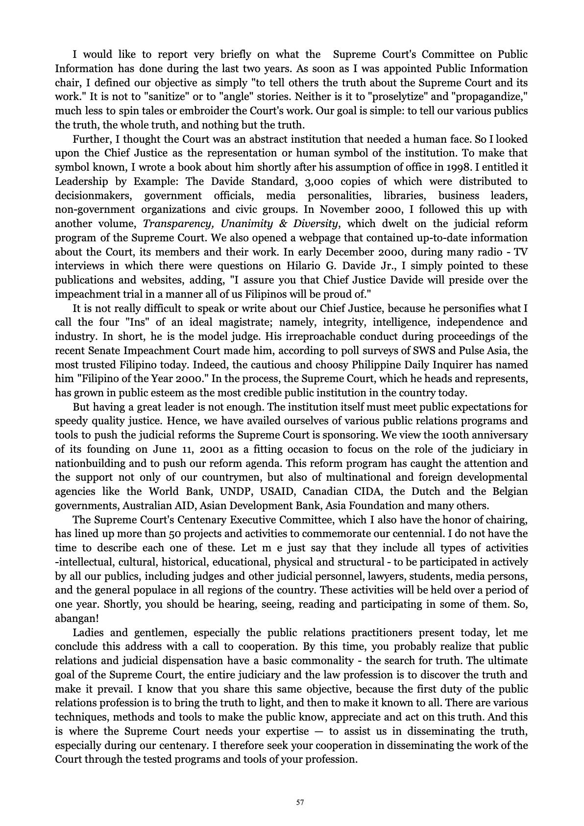 A Centenary of Justice, page 57