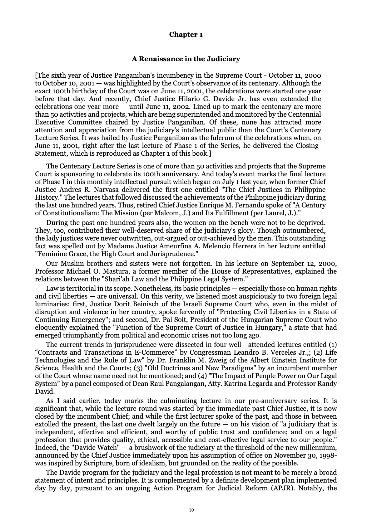 A Centenary of Justice, page 10