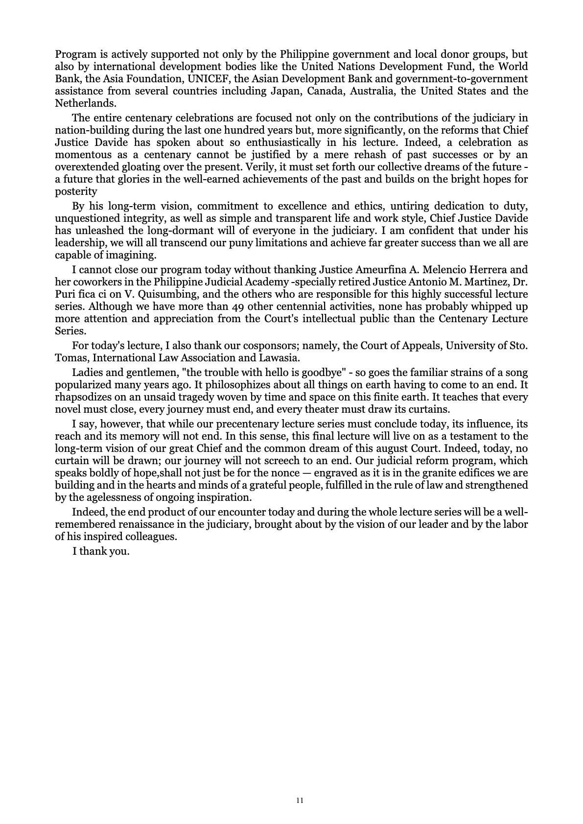 A Centenary of Justice, page 11