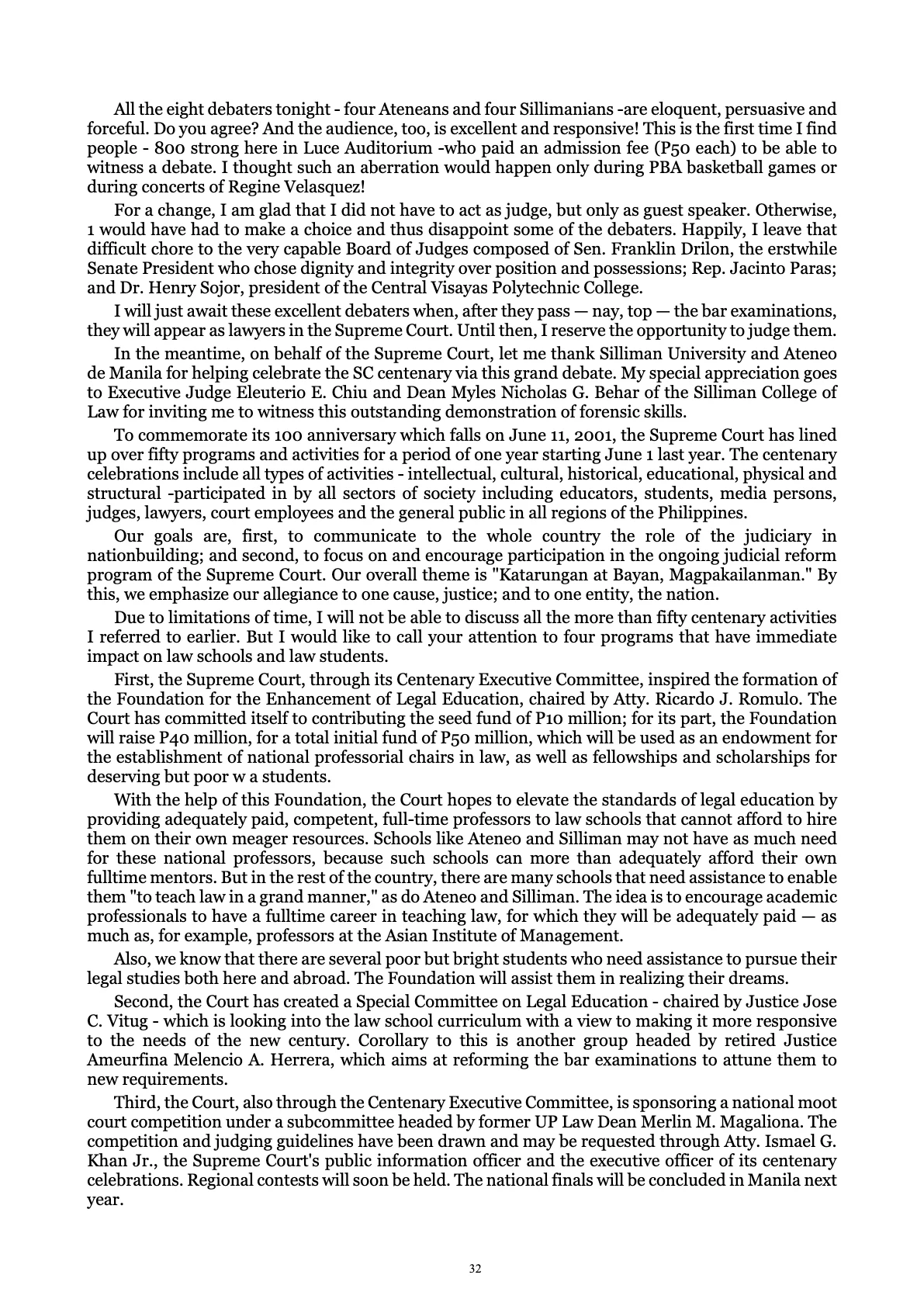 A Centenary of Justice, page 32