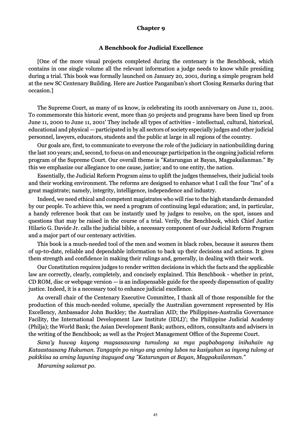 A Centenary of Justice, page 45