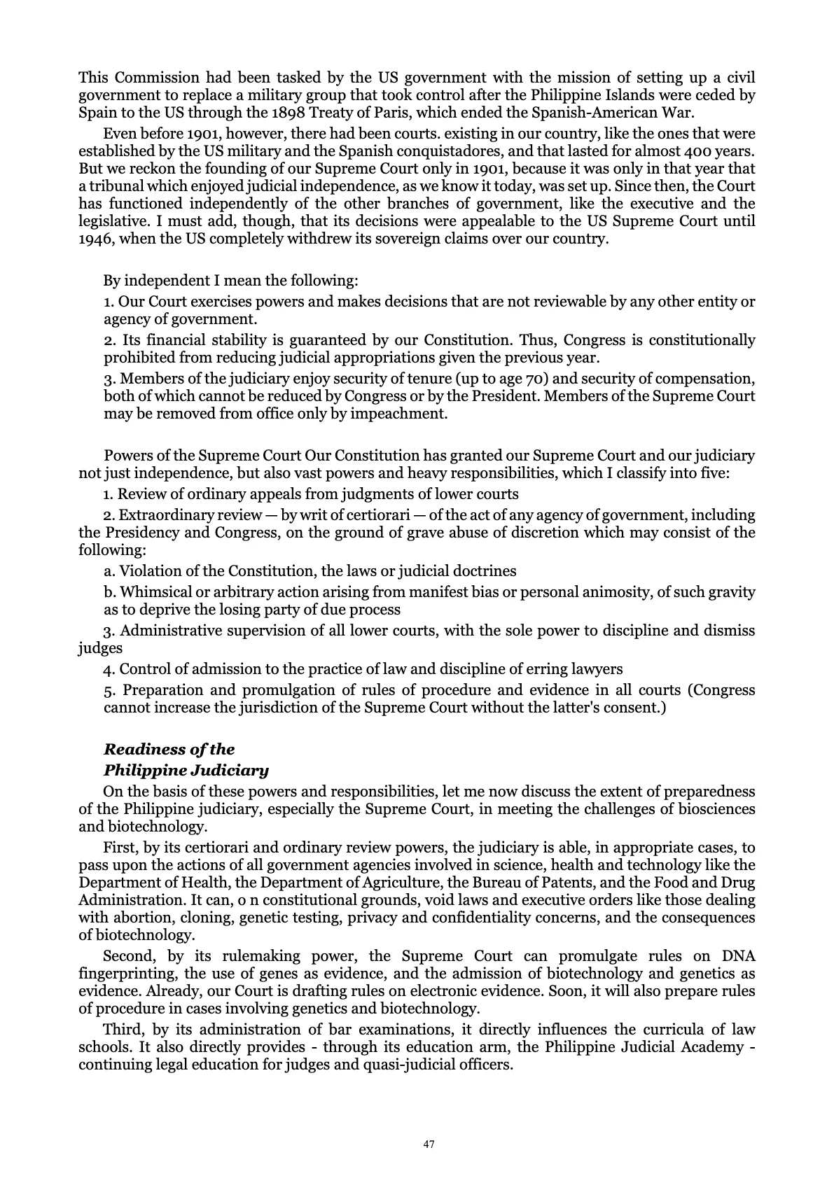 A Centenary of Justice, page 47