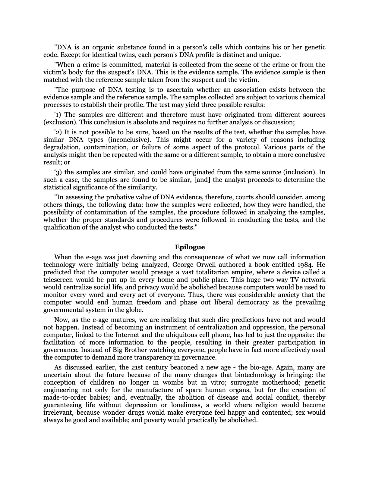 The Bio-Age Dawns on the Judiciary, page 37