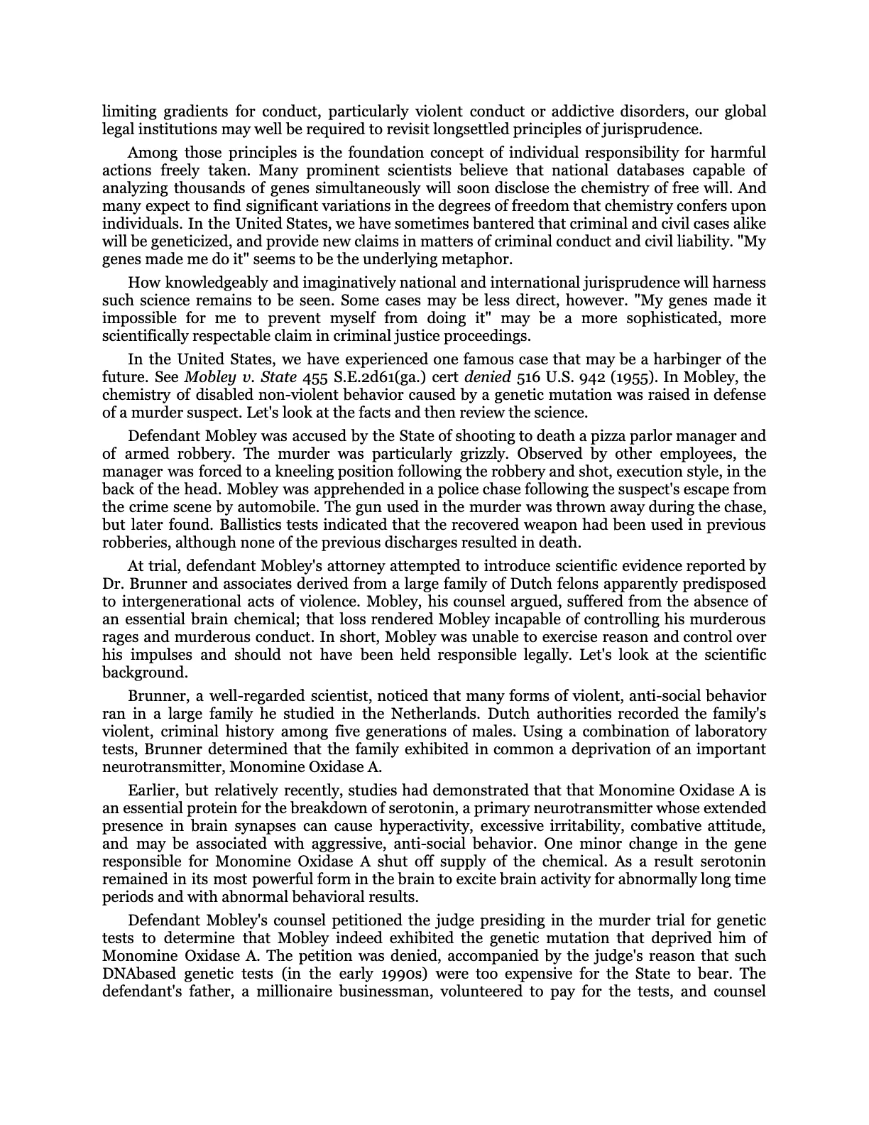 The Bio-Age Dawns on the Judiciary, page 139