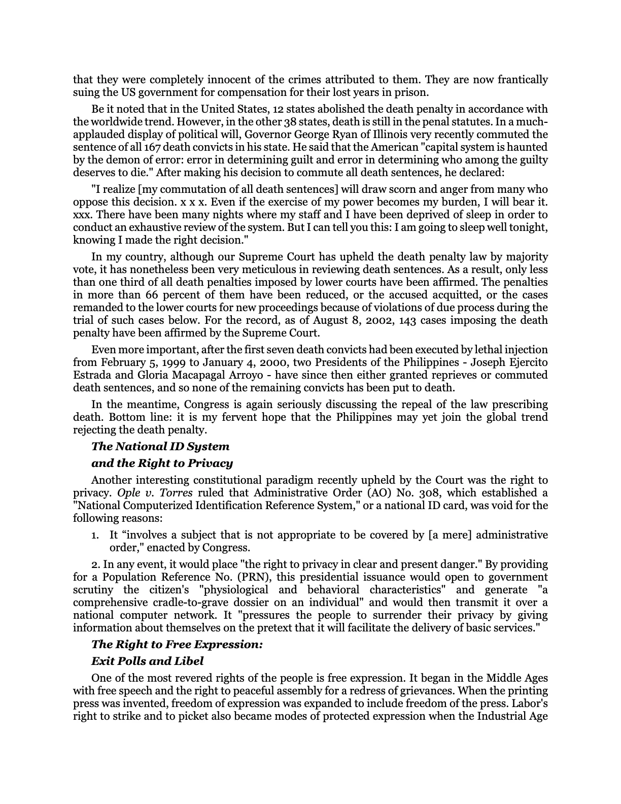 The Bio-Age Dawns on the Judiciary, page 32