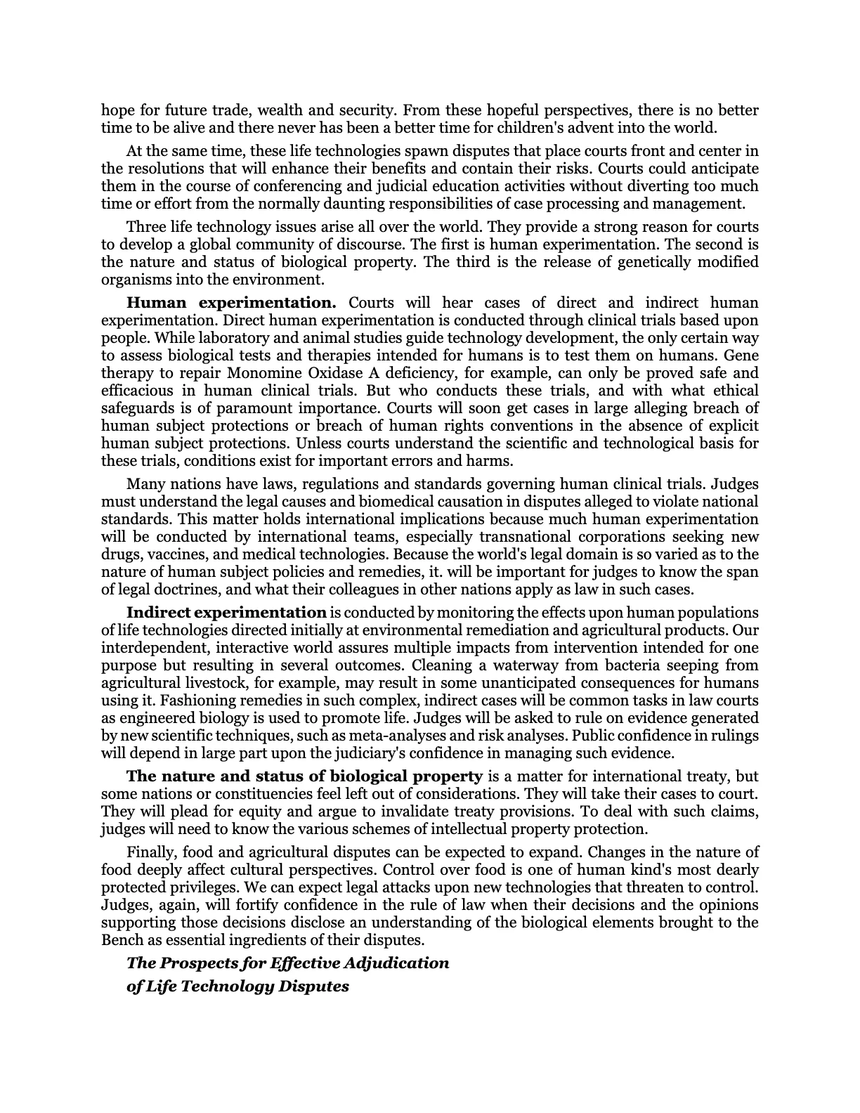 The Bio-Age Dawns on the Judiciary, page 143