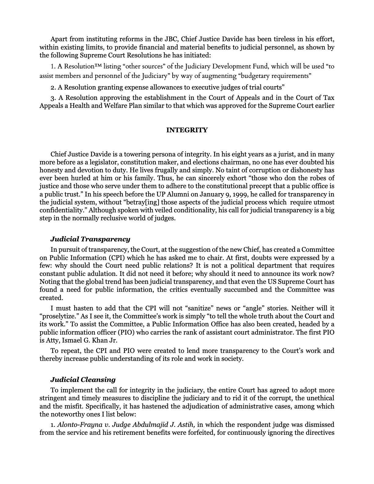 Leadership by Example: The Davide Standard, page 21