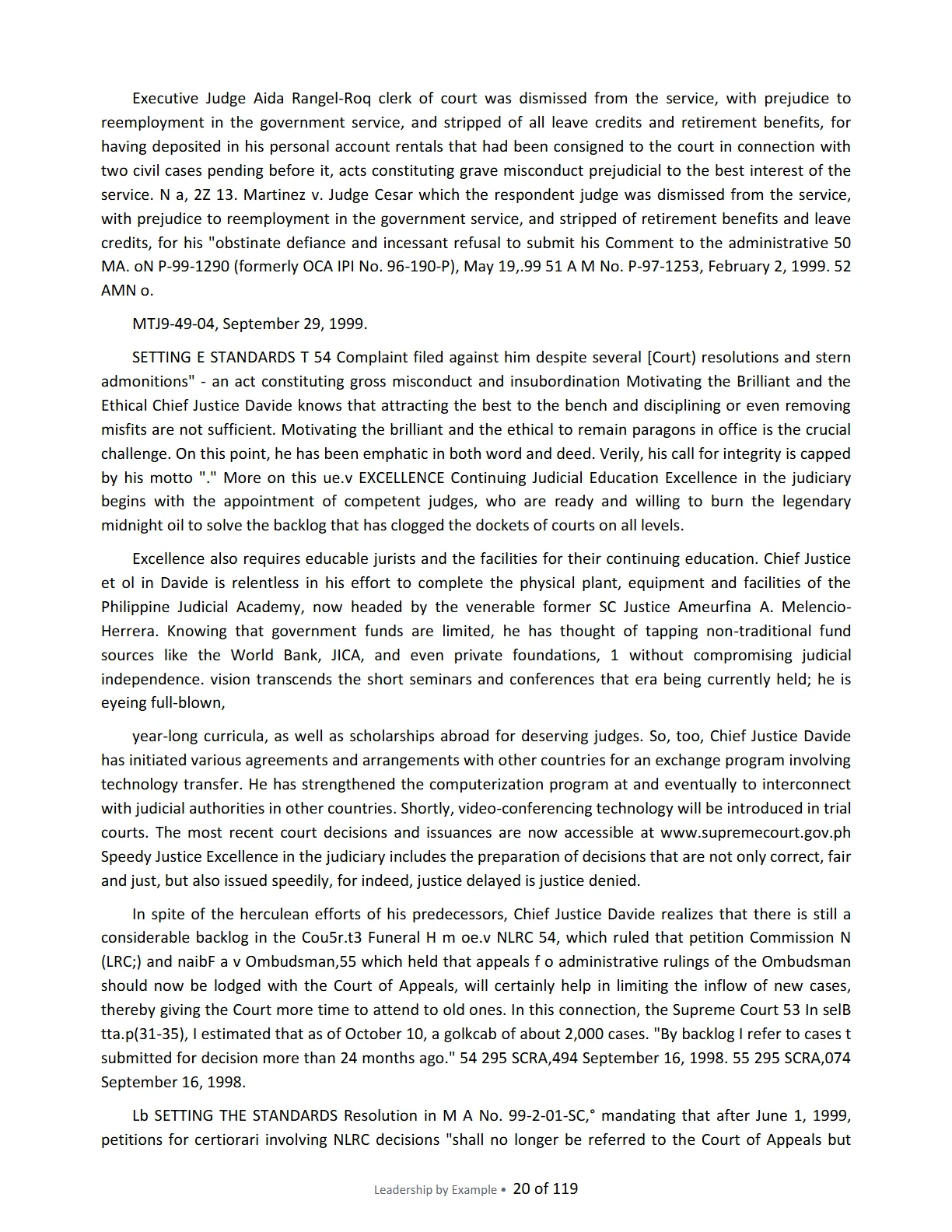 Leadership by Example: The Davide Standard, page 20