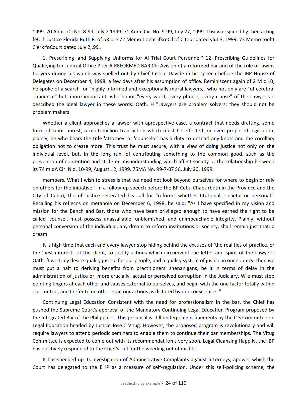 Leadership by Example: The Davide Standard, page 24