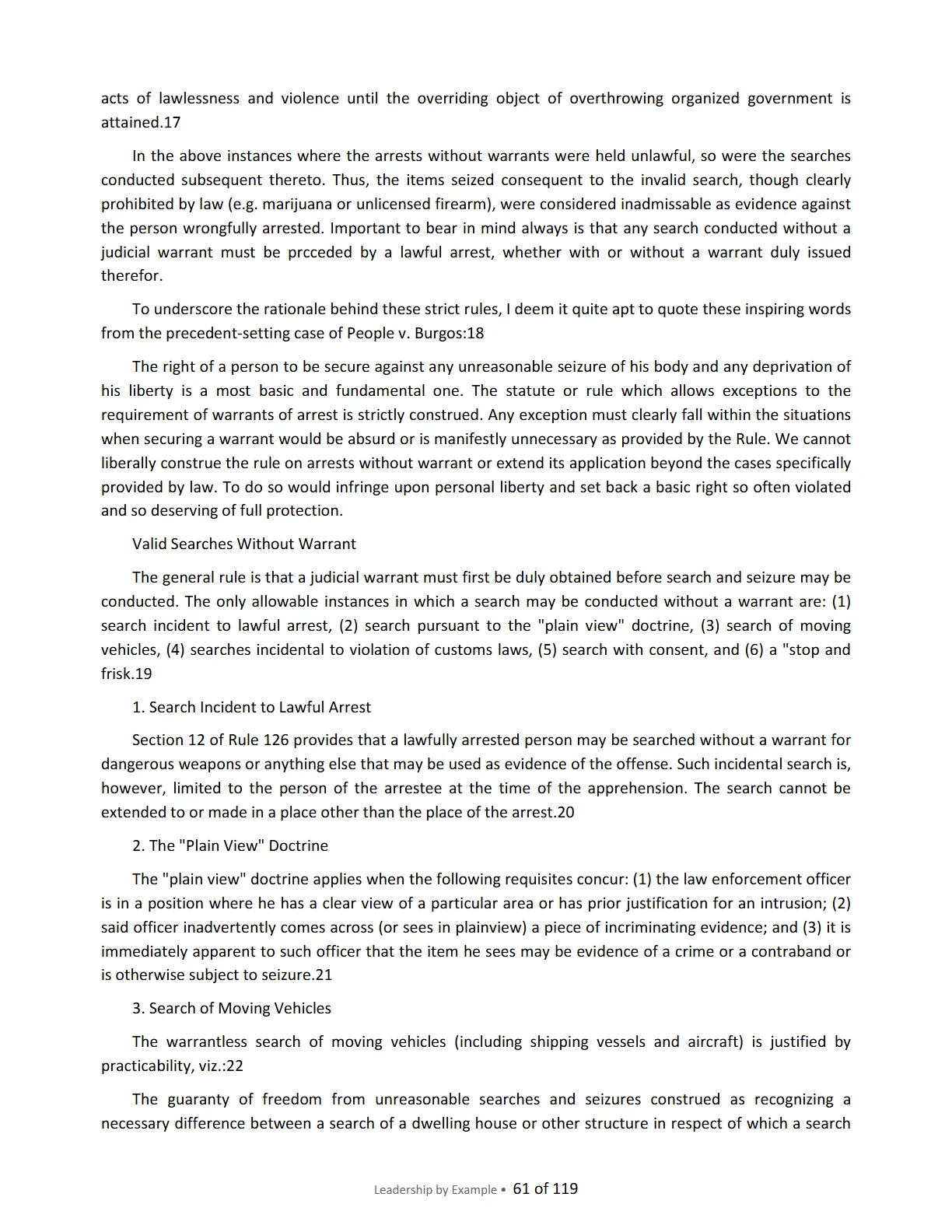 Leadership by Example: The Davide Standard, page 61