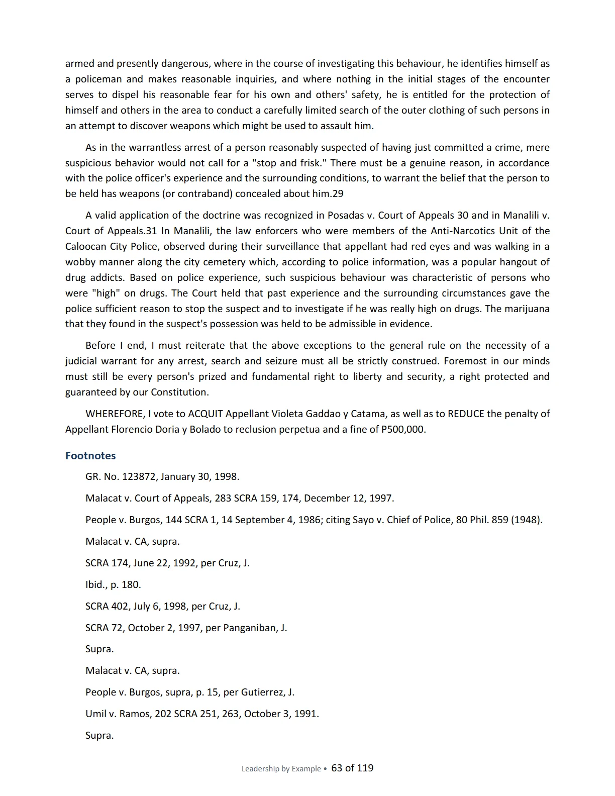 Leadership by Example: The Davide Standard, page 63