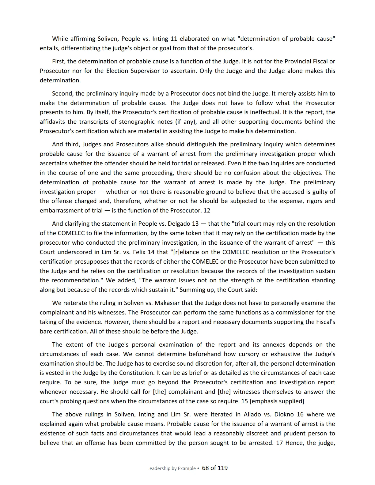 Leadership by Example: The Davide Standard, page 68