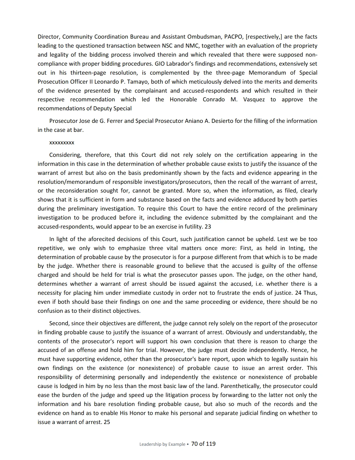 Leadership by Example: The Davide Standard, page 70