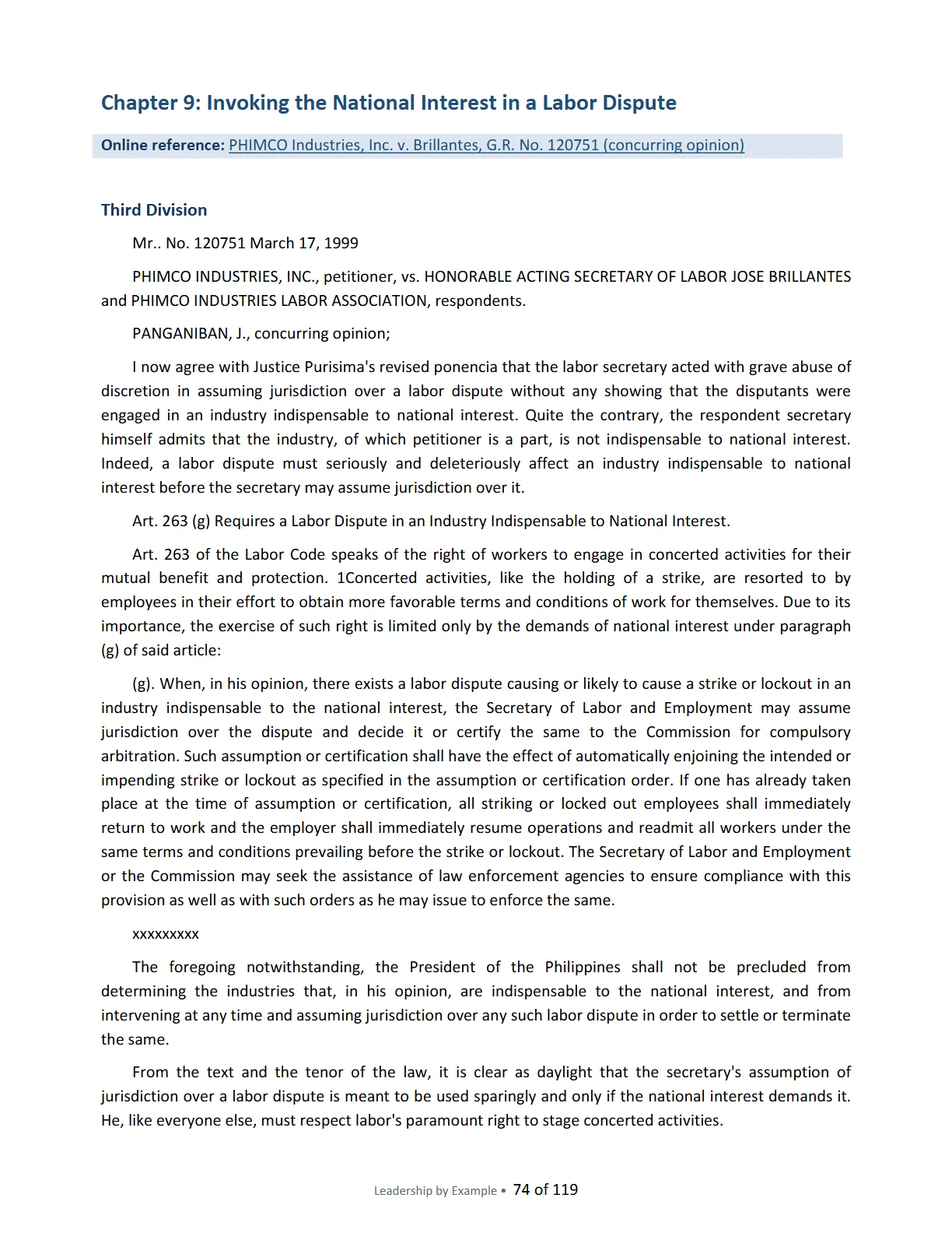 Leadership by Example: The Davide Standard, page 74