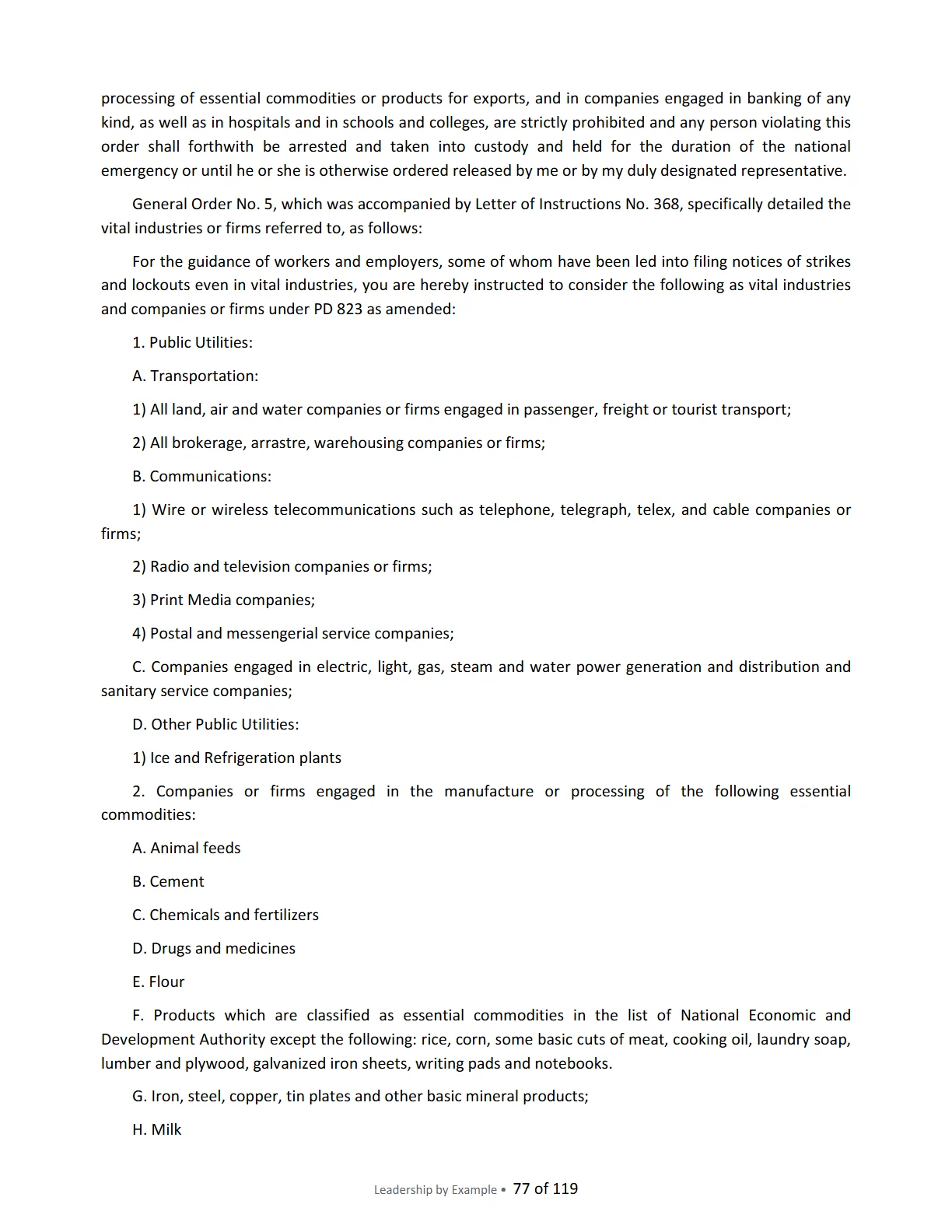 Leadership by Example: The Davide Standard, page 77