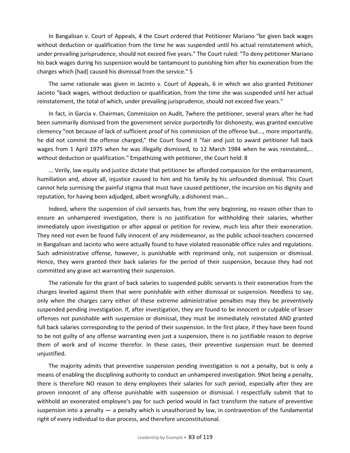 Leadership by Example: The Davide Standard, page 83
