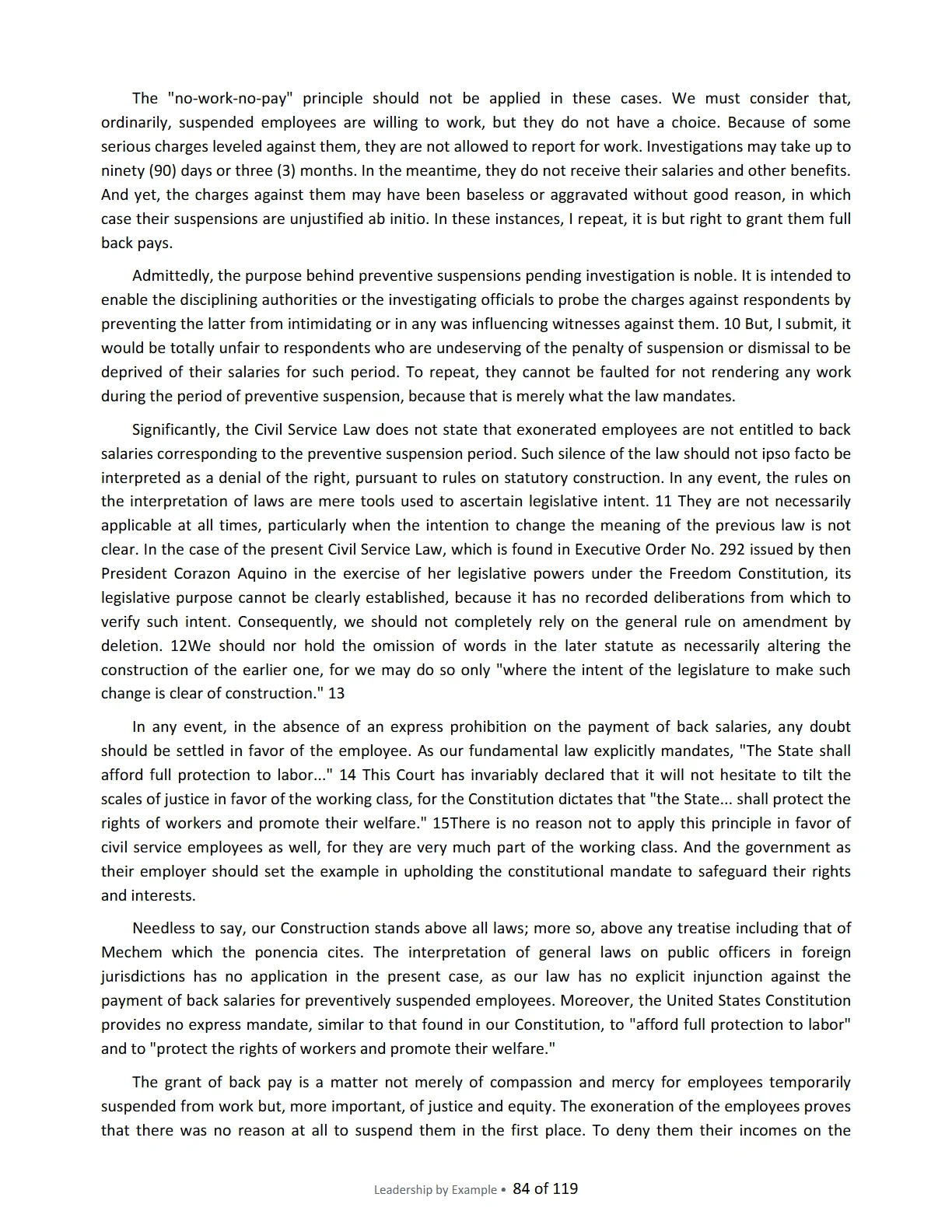 Leadership by Example: The Davide Standard, page 84