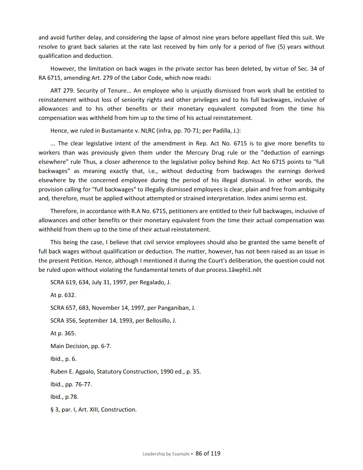 Leadership by Example: The Davide Standard, page 86