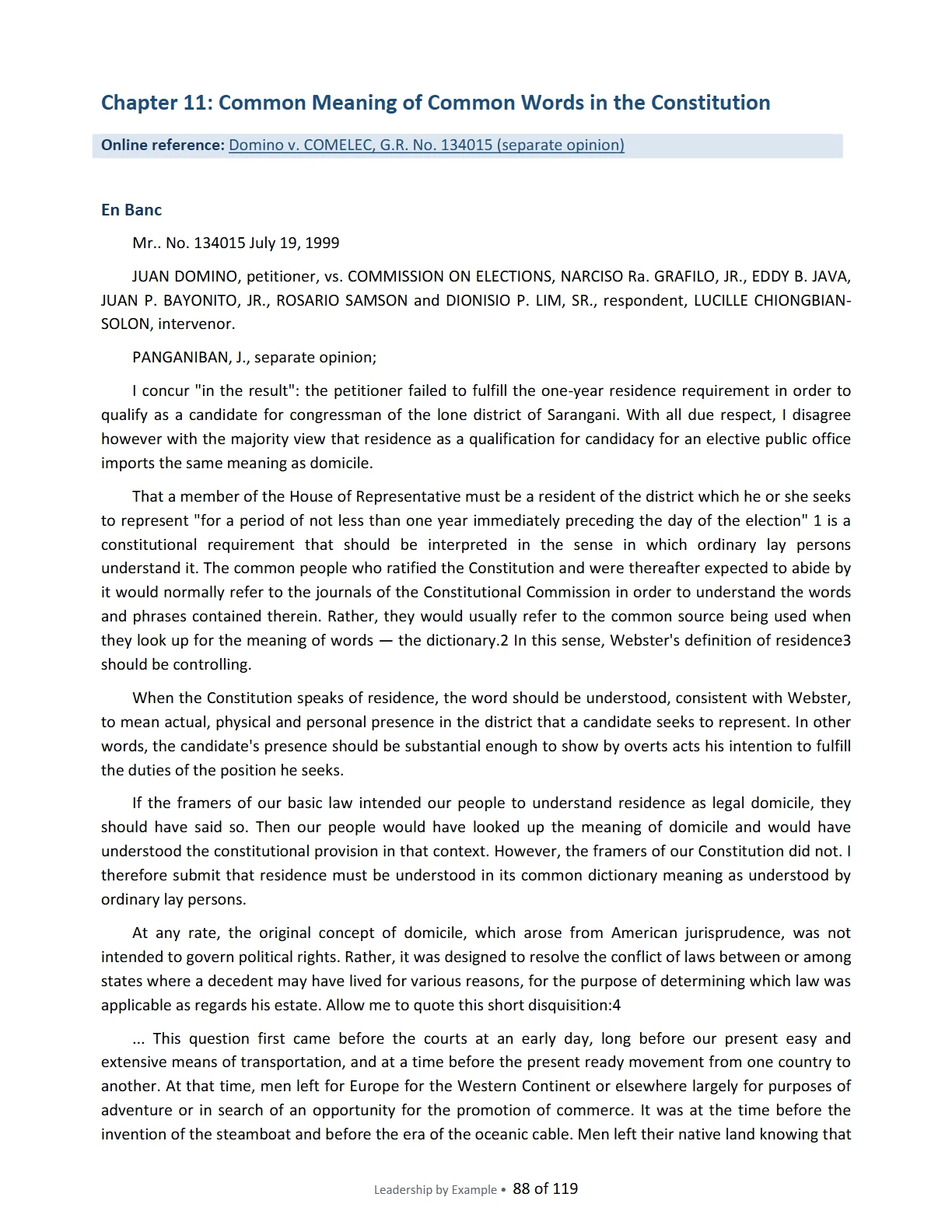 Leadership by Example: The Davide Standard, page 88