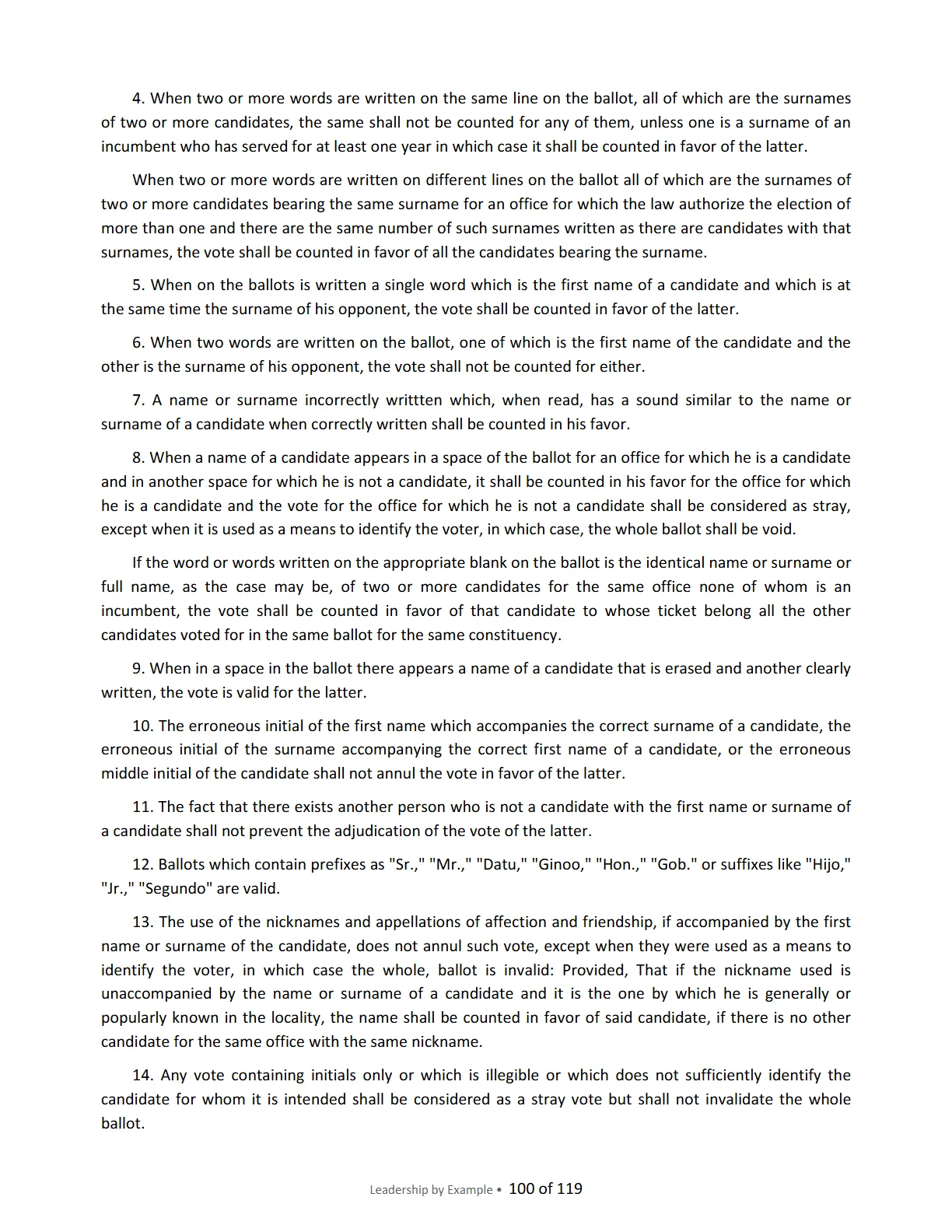 Leadership by Example: The Davide Standard, page 100