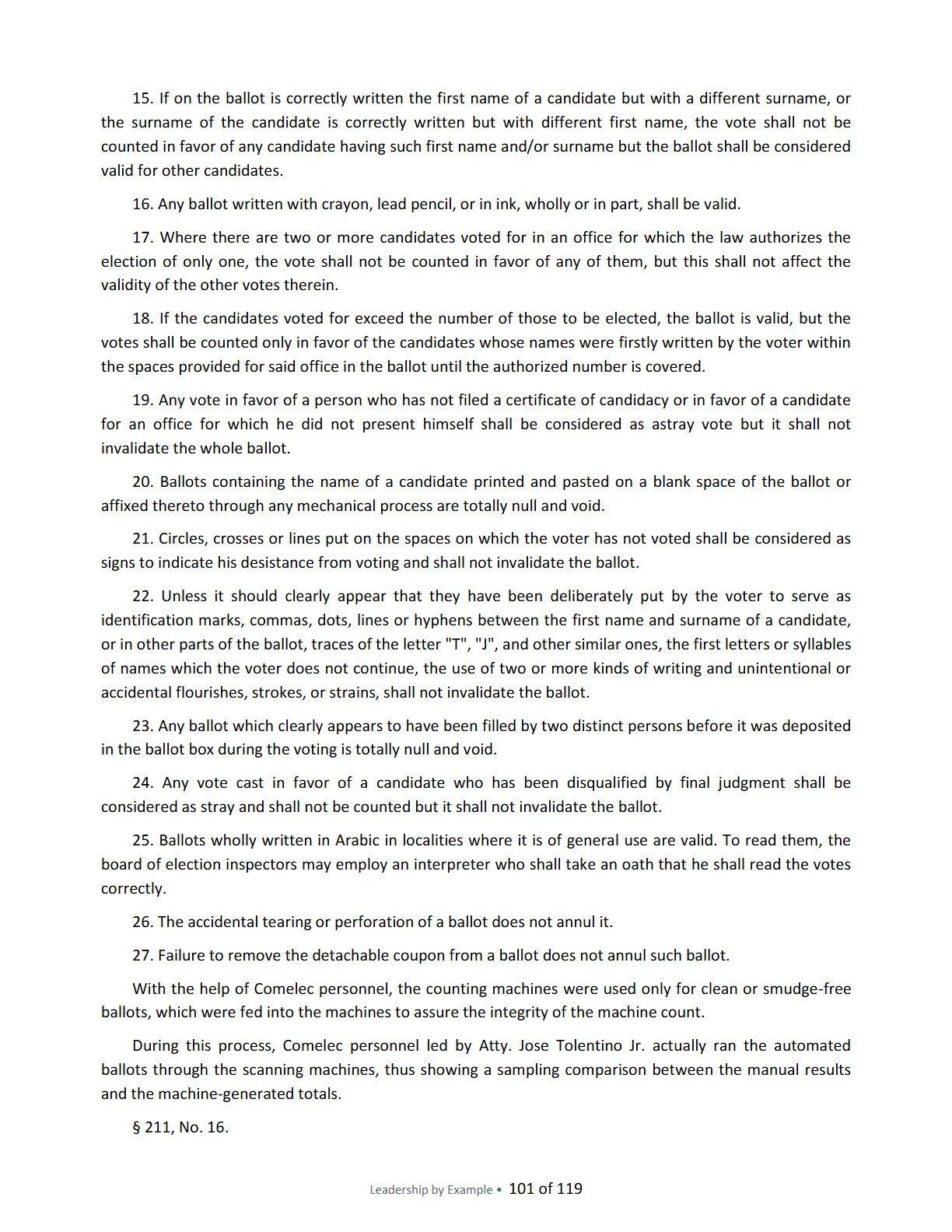 Leadership by Example: The Davide Standard, page 101