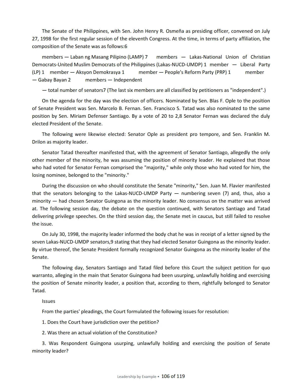 Leadership by Example: The Davide Standard, page 106