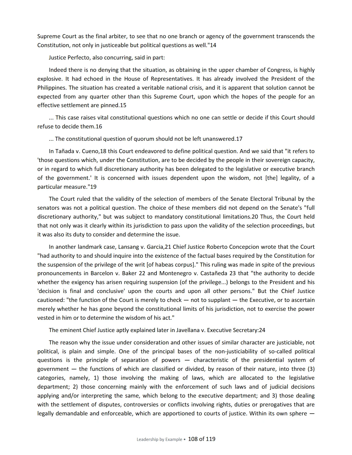 Leadership by Example: The Davide Standard, page 108