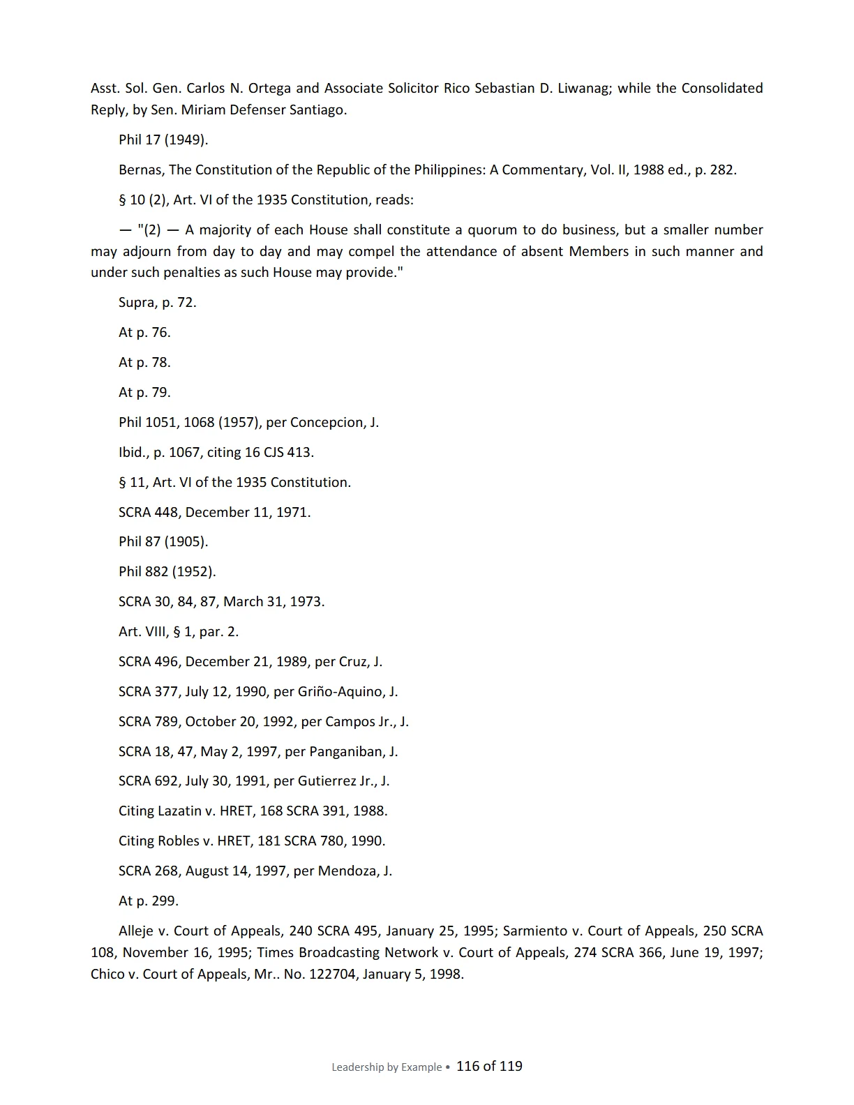Leadership by Example: The Davide Standard, page 116