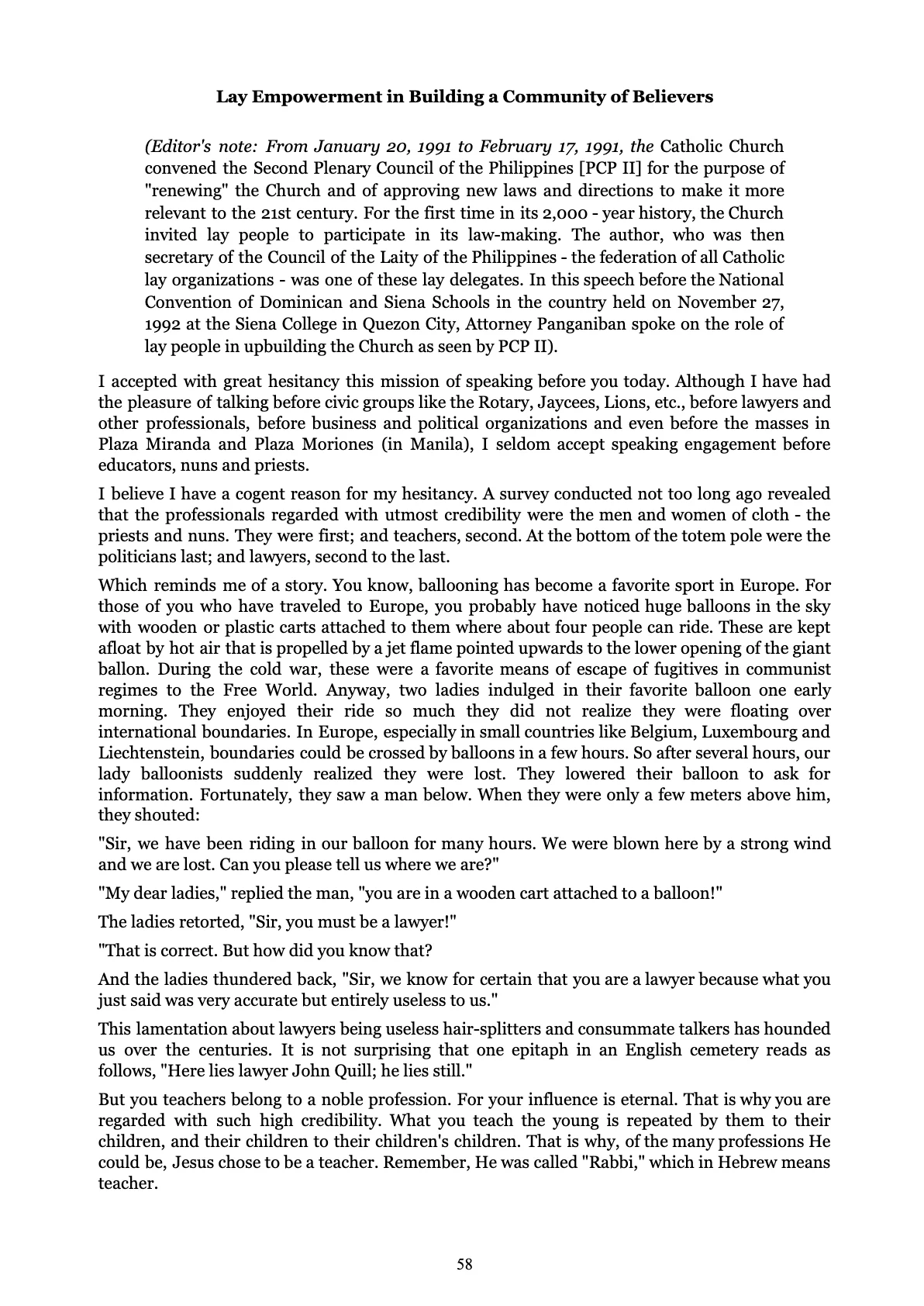 Love God Serve Man, page 58