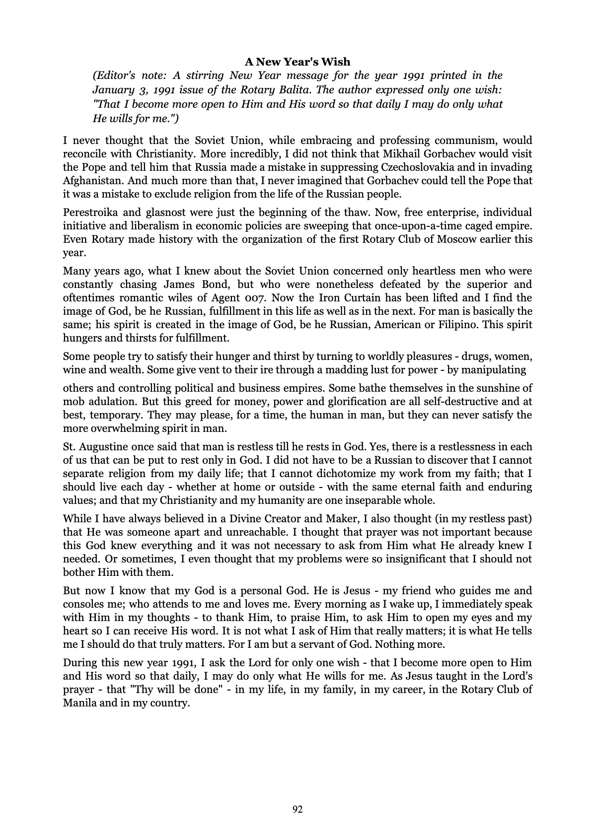Love God Serve Man, page 92