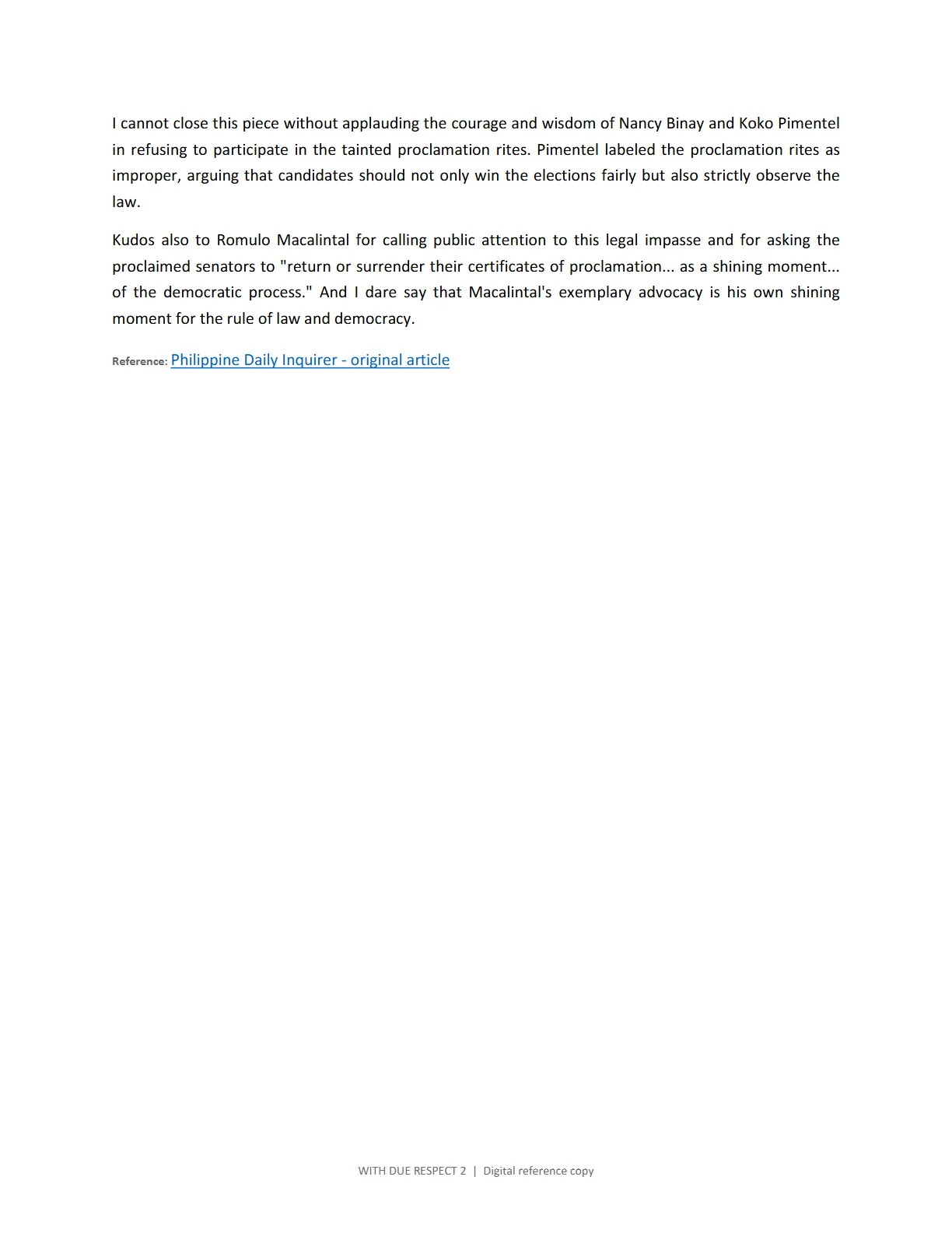 WITH DUE RESPECT 2, page 25