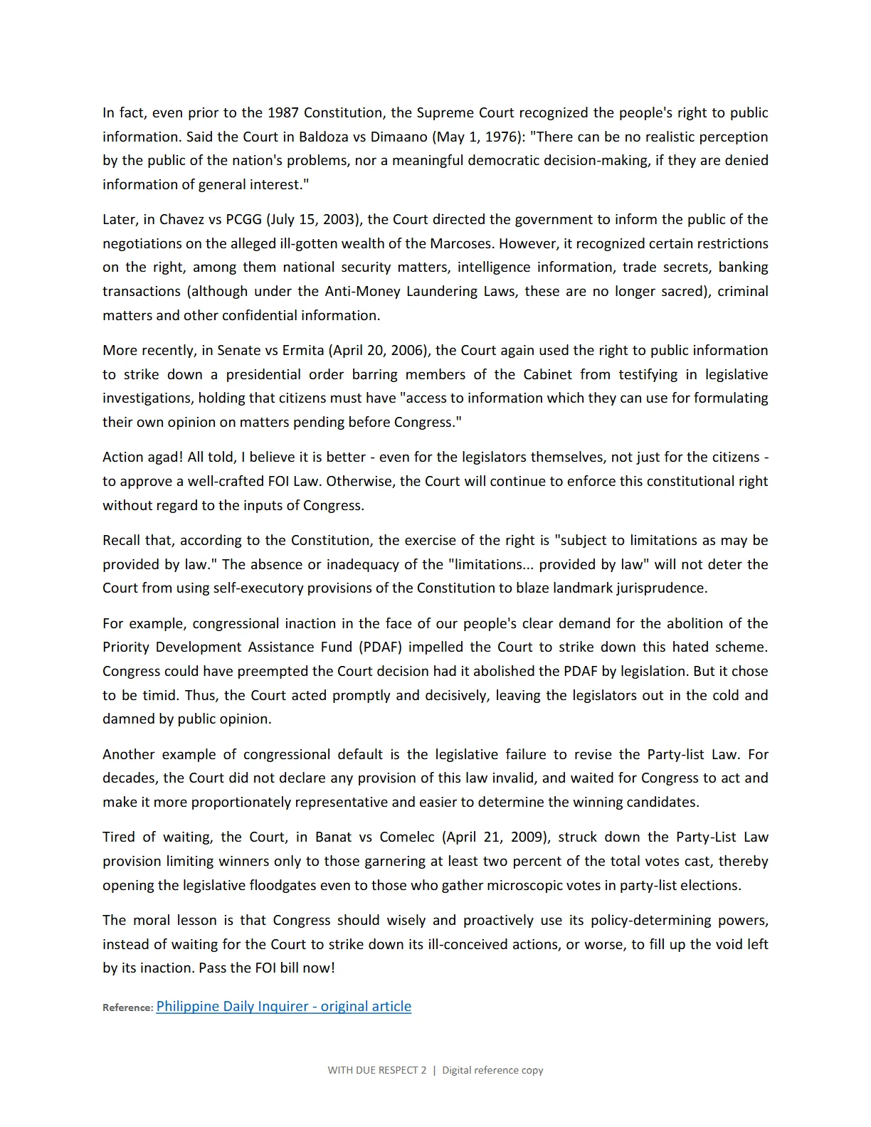 WITH DUE RESPECT 2, page 207