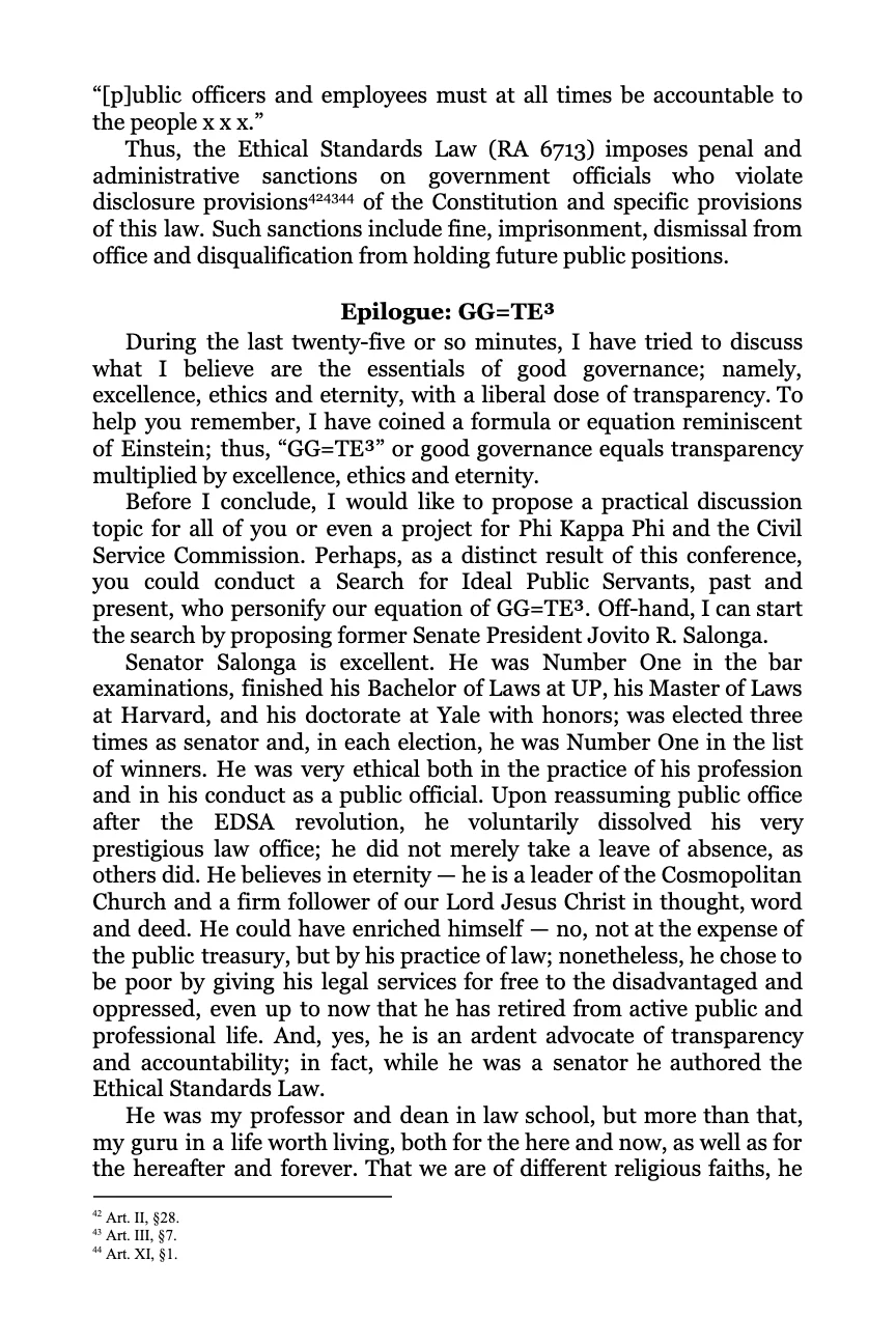 Transparency, Unanimity and Diversity, page 64