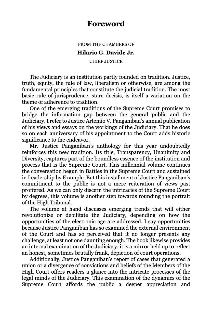 Transparency, Unanimity and Diversity, page 8