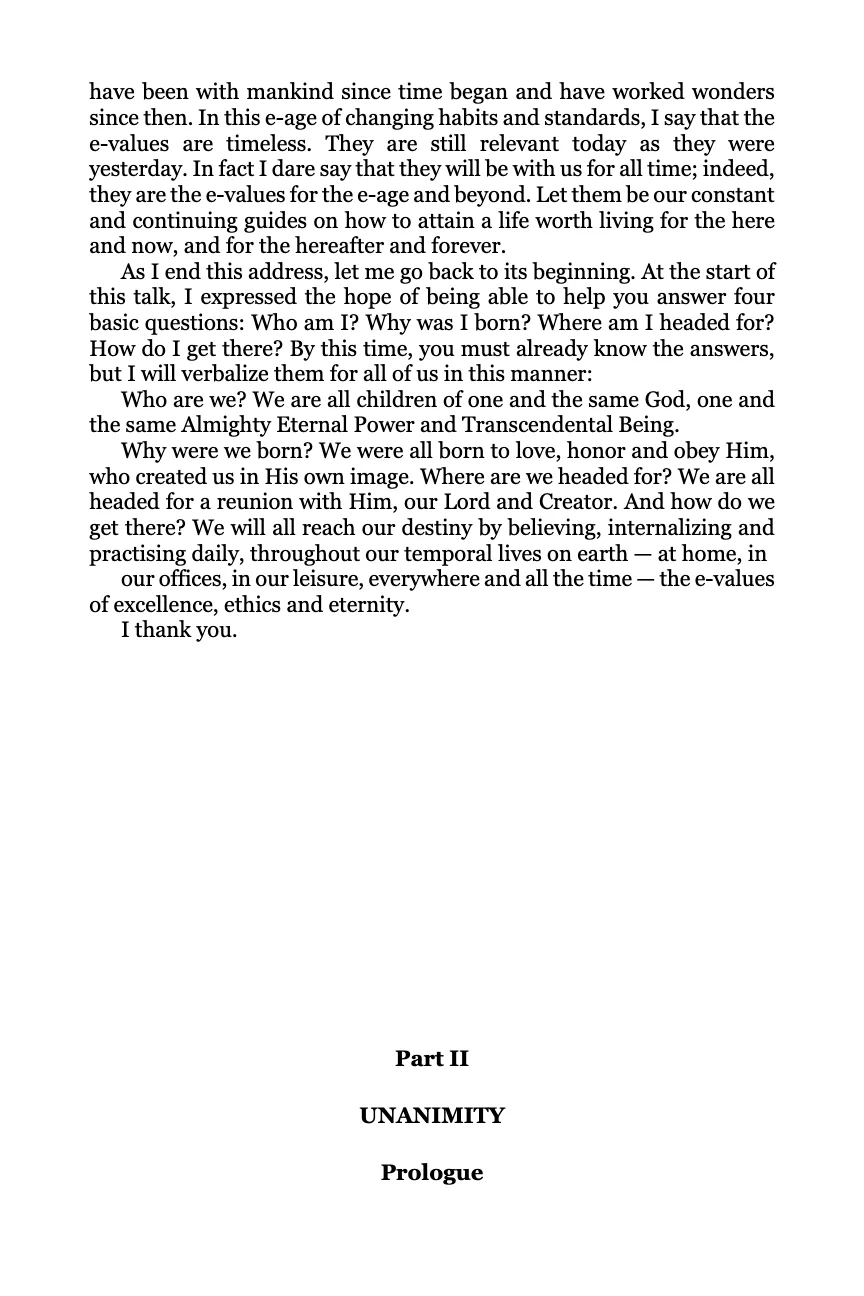 Transparency, Unanimity and Diversity, page 73