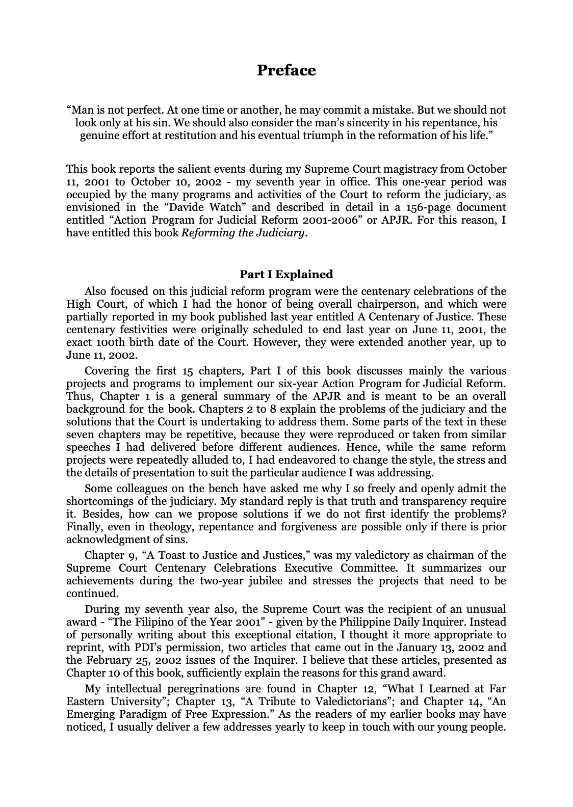 Reforming the Judiciary, page 13